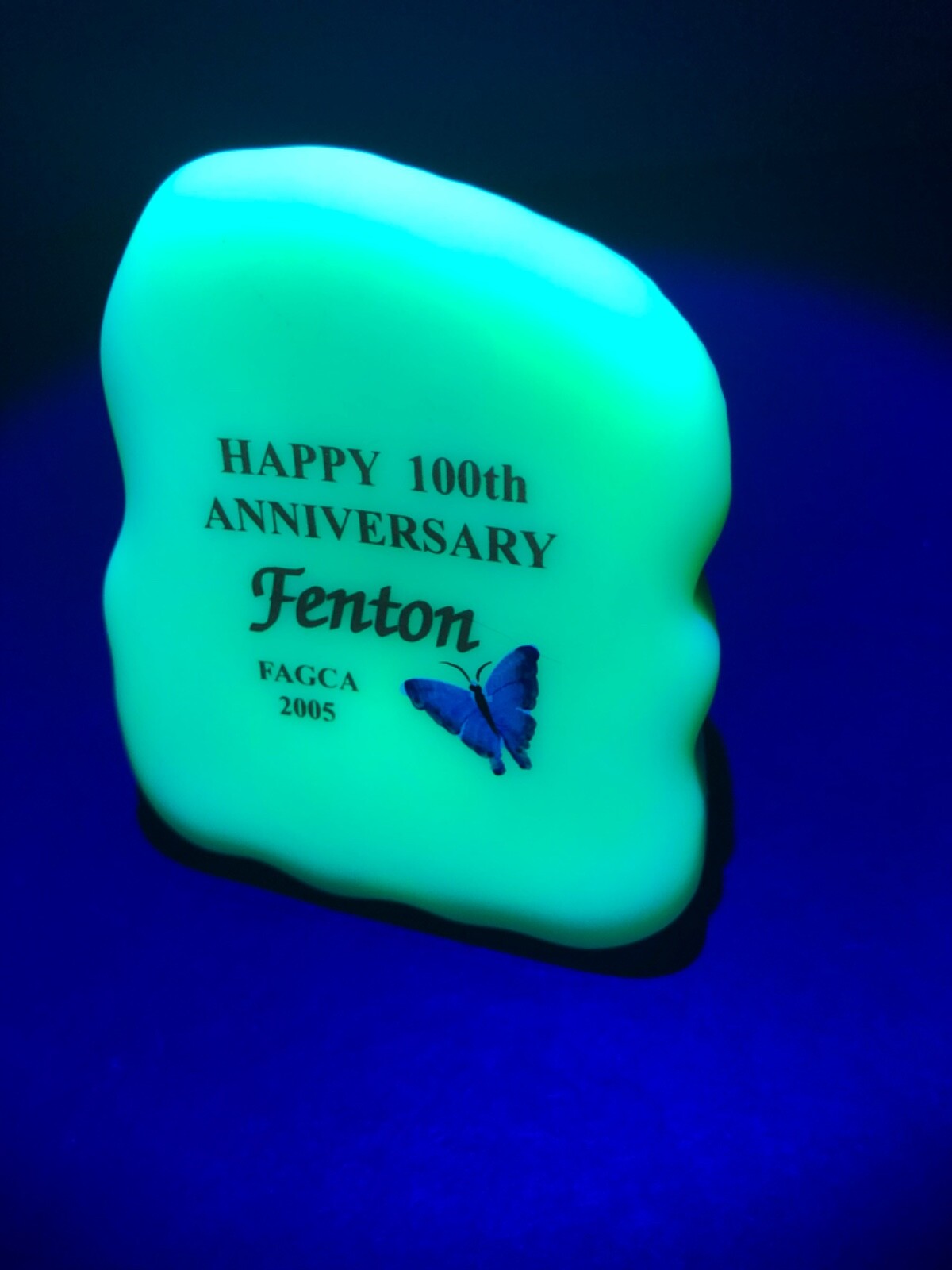Fenton Butterfly 100th AnniversaryFAGCA 2005 Burmese Uranium Dealer Display Sign
