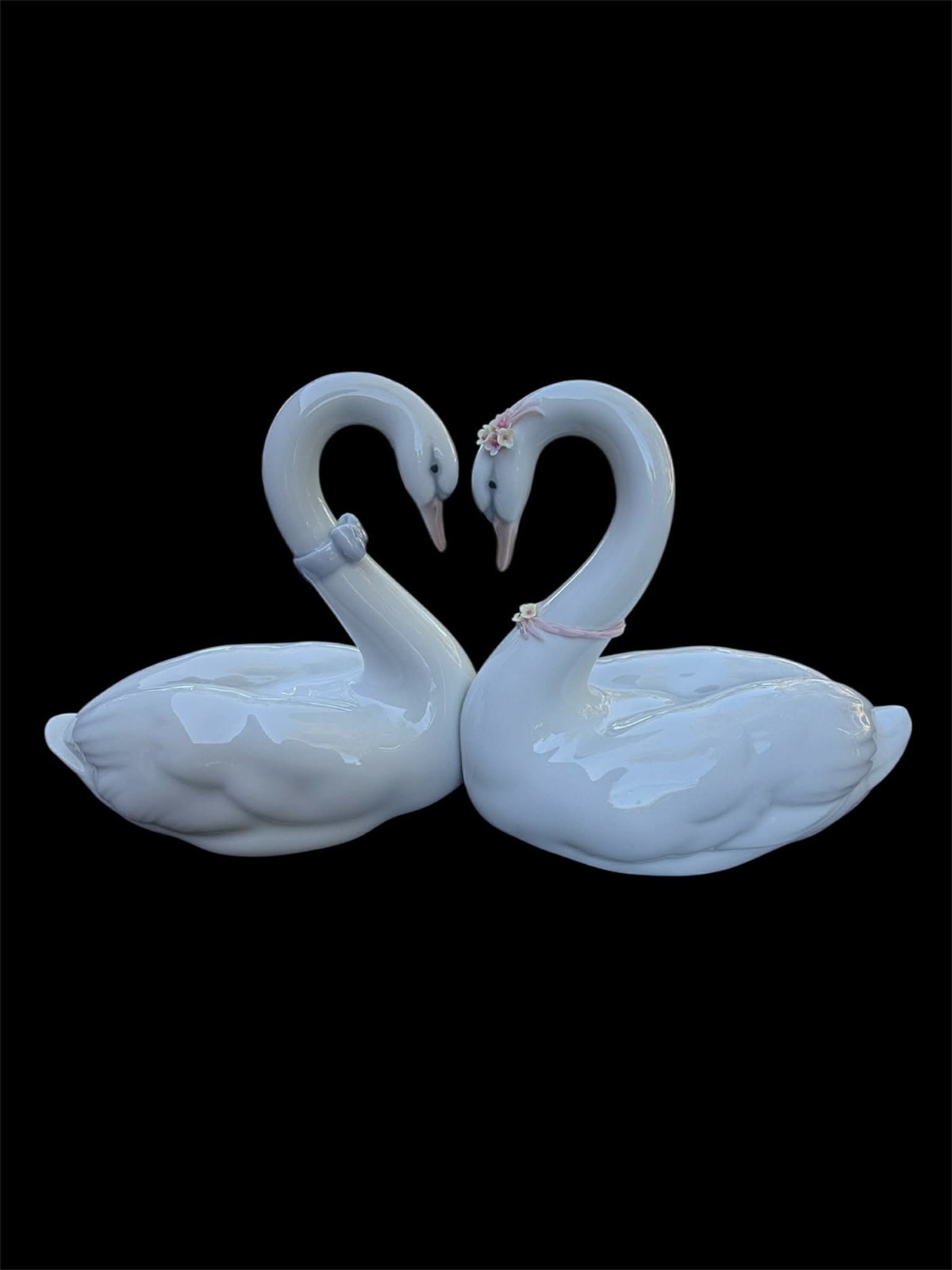 Lladró Endless Love Swan Figurine Porcelain Spain 1998 w/ Original Box 6585