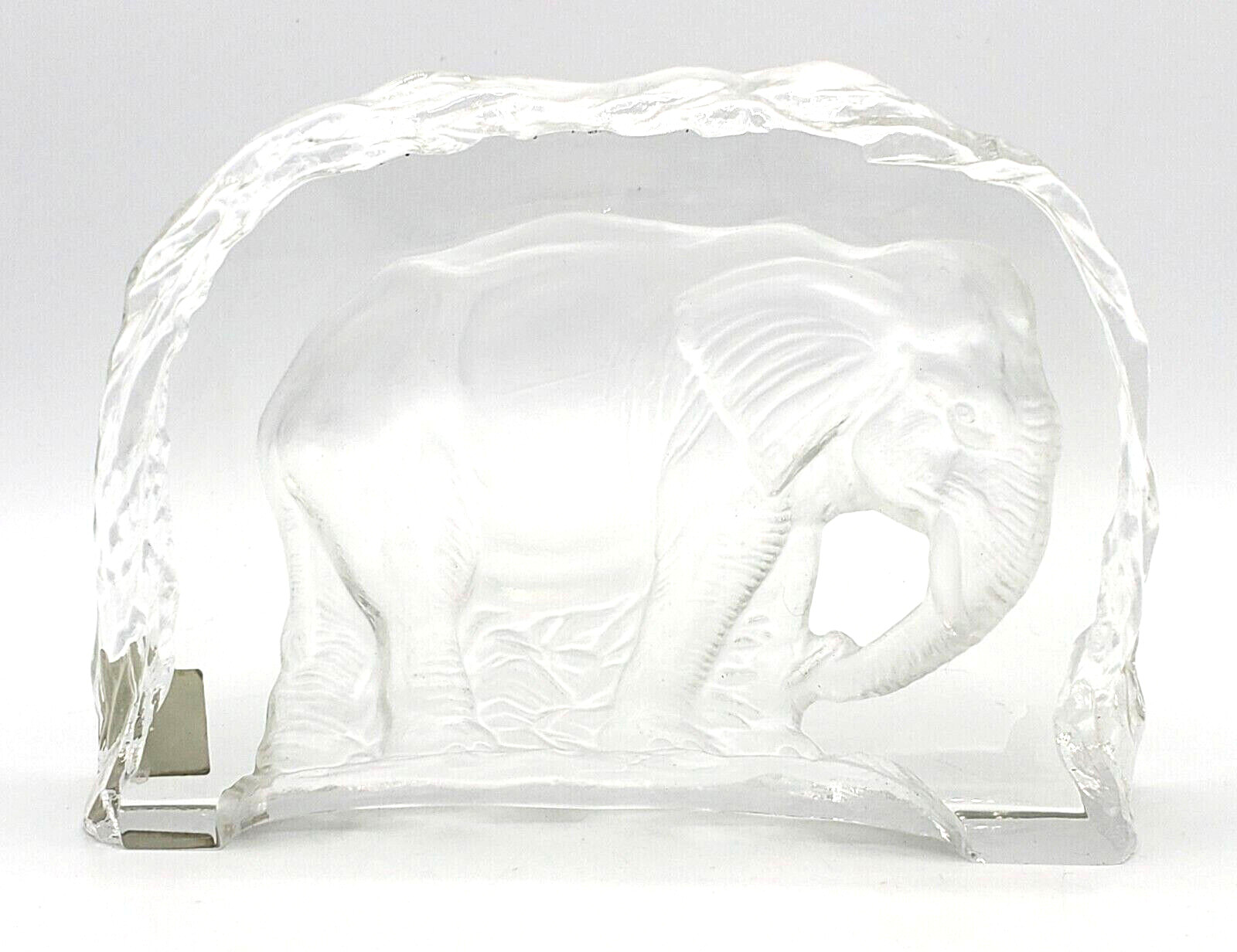 Capredoni by Dartington Crystal ELEPHANT Paperweight Signed Large England