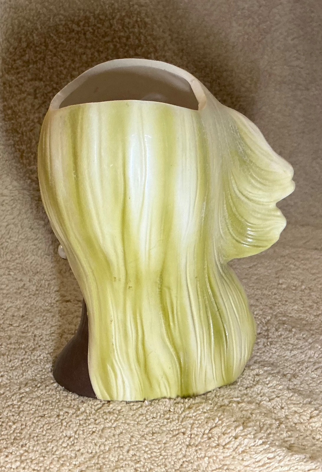 Relpo Vintage K 1925 Teen Head Vase 5.5” Blonde Planter Great Condition K1925