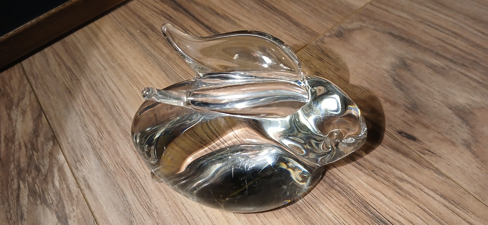 Vintage Murano Art Glass Paperweight Bunny Rabbit Hare Corcoran Italy Large 5″