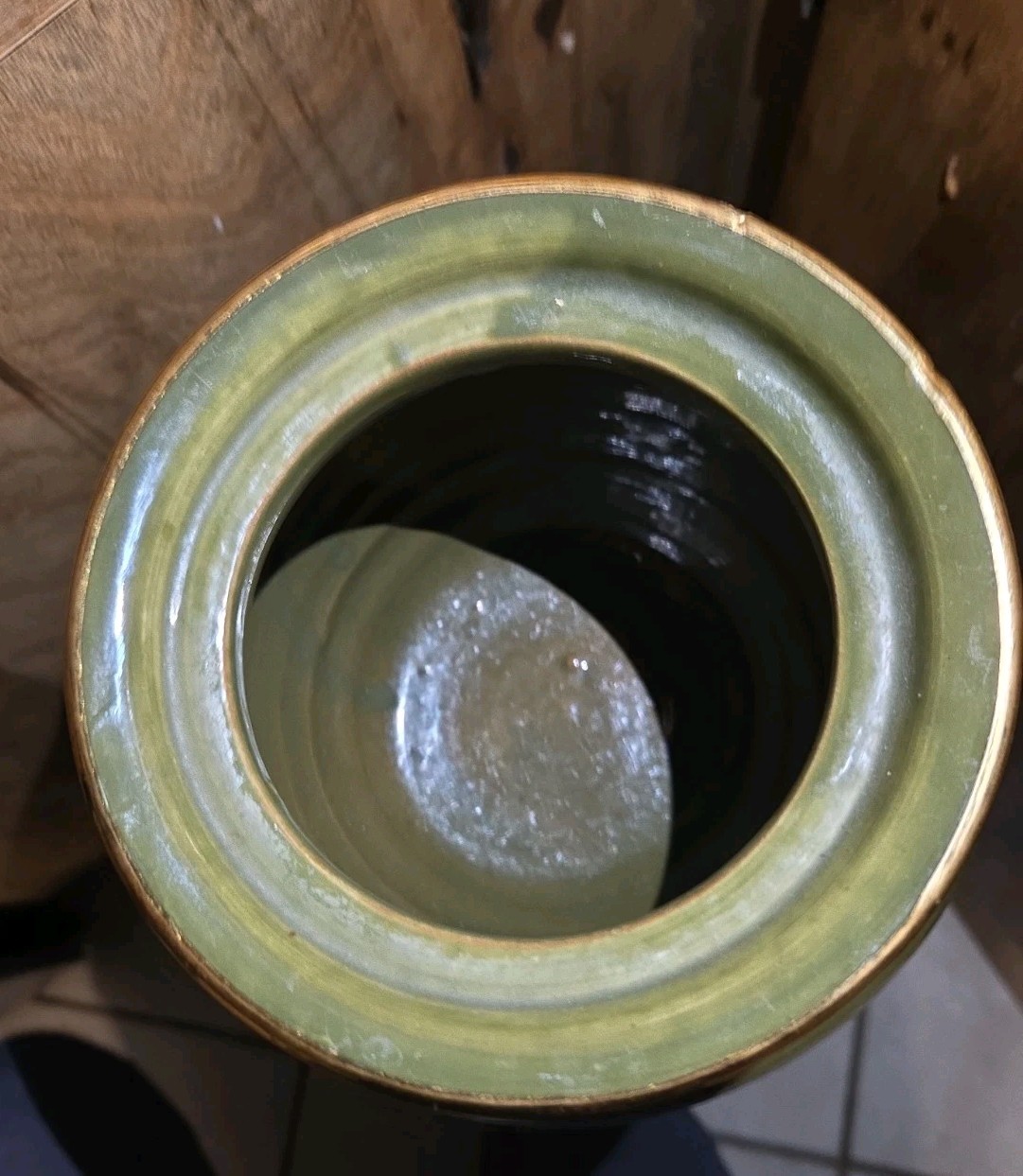 Vintage Rosenthal Netter Thai Silk Italian Pottery Vase Planter Blue Green Gold