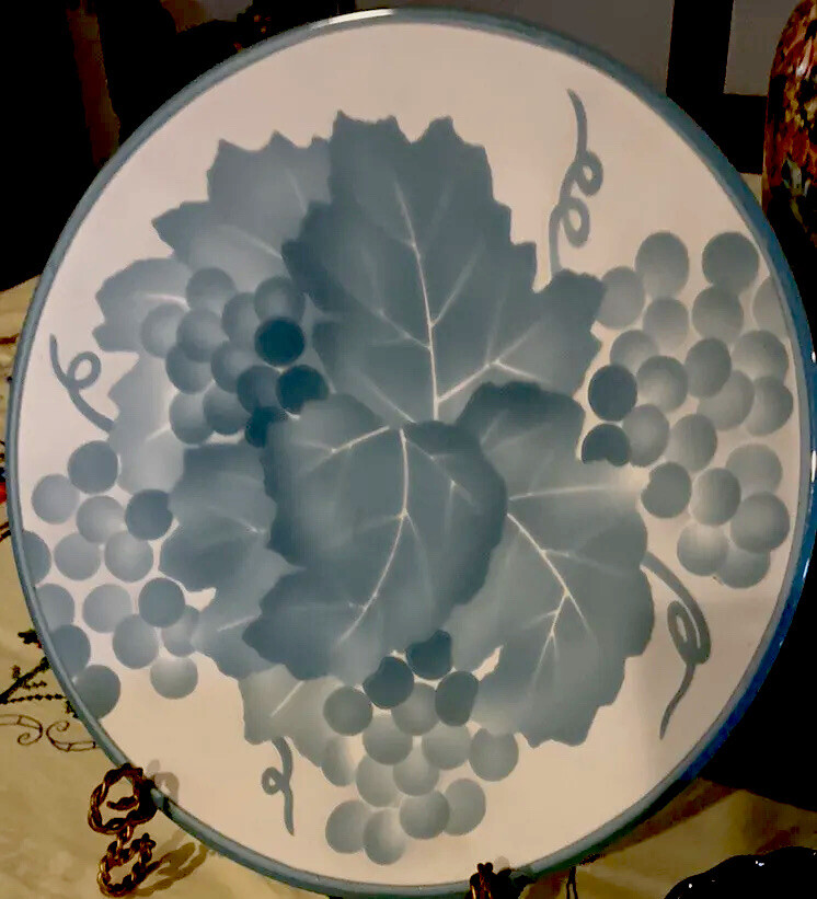 Antique Steuben Acid & Wheel-Cut Engraved Cameo Carved Glass Charger, C. 1920.
