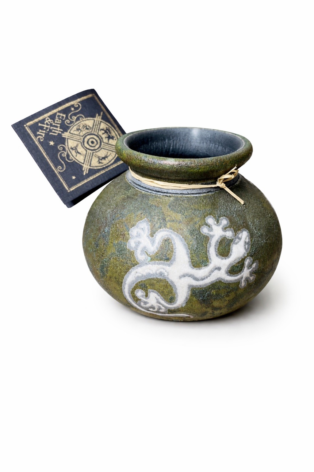 Jeremy Diller Raku Potteryworks🦎 Gecko Lizard Pot Small Iridescent SIGNED NWT
