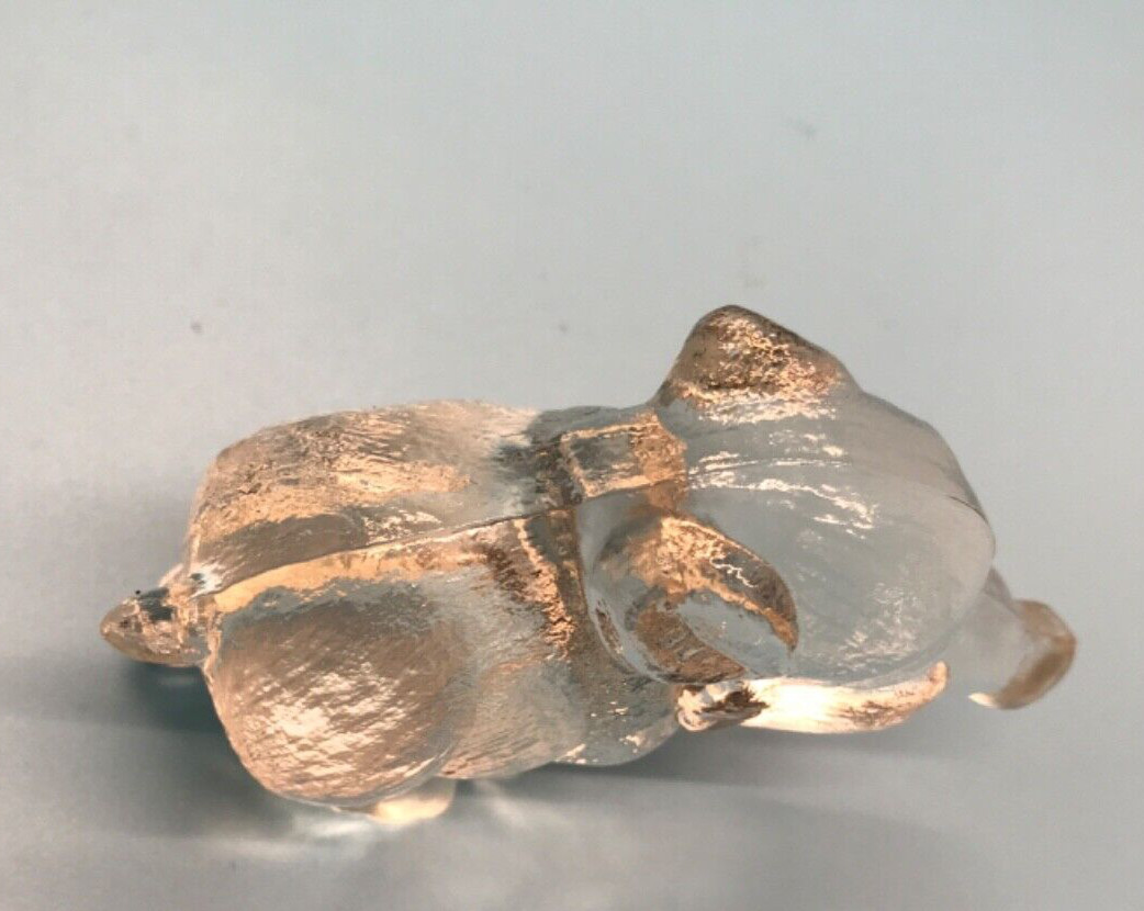 Vintage Goebel Clear Glass Pig/boar, 3 1/2” Long, 1980, Exc