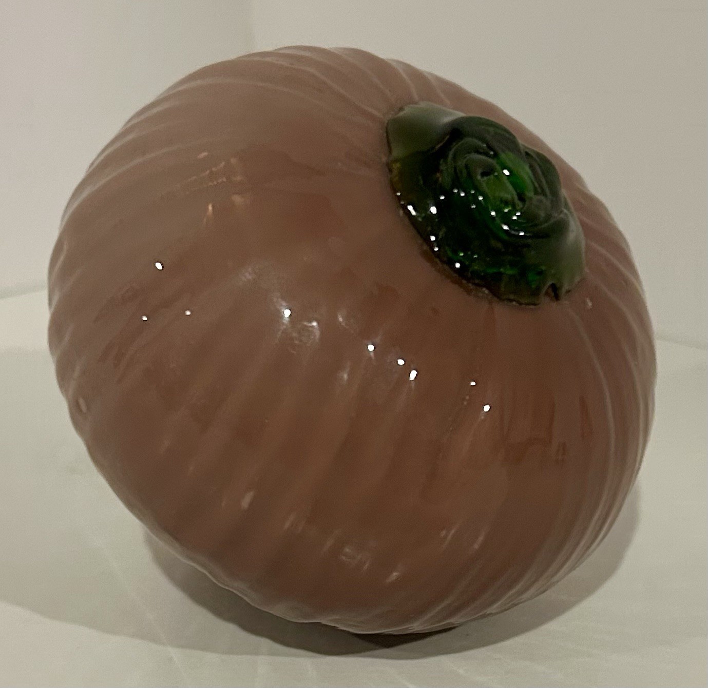 Vtg Hand Blown Art Glass Purple Onion