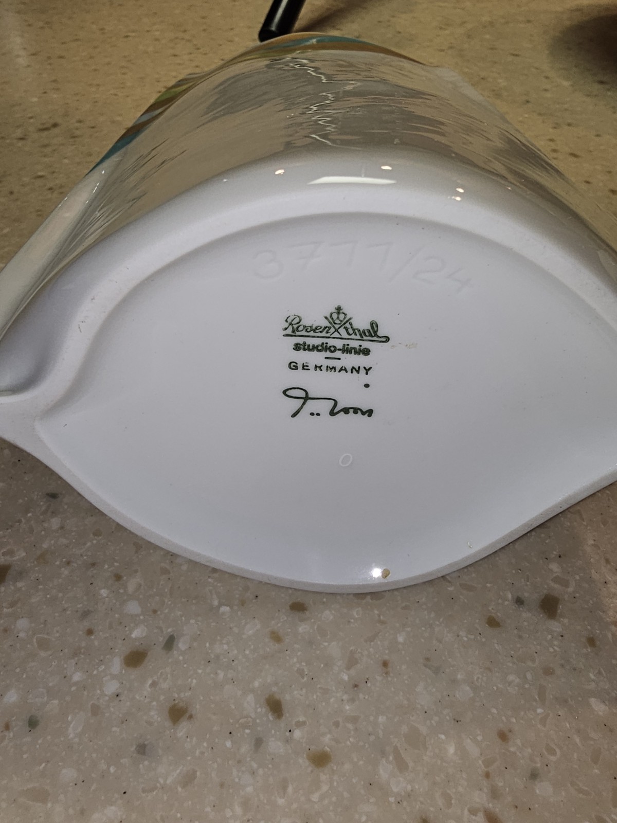 Rosenthal Studio Johan Van Loon Parchment Porcelain XL Vase 3771 & Bowl 3702