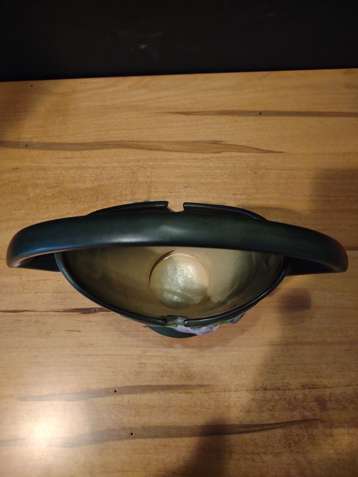 Roseville Pottery Green Fresia Basket