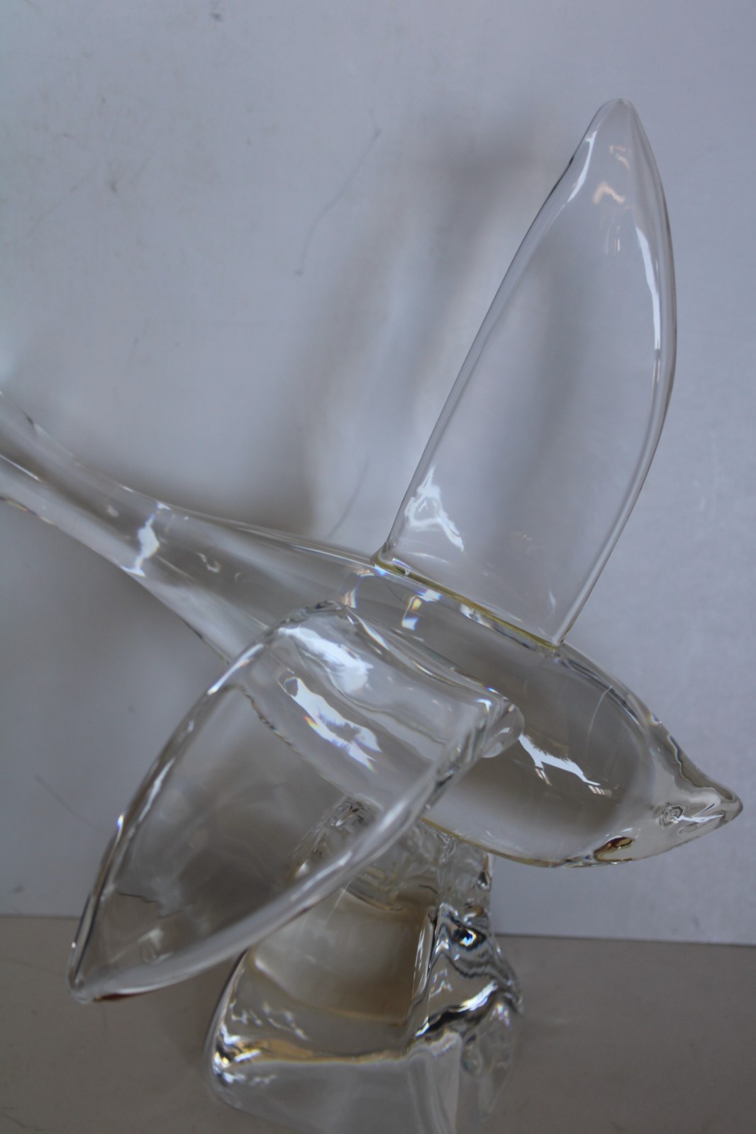 Vtg Steuben Art Glass Lloyd Atkins Water Bird Crystal Sculpture, #8095 (Signed)