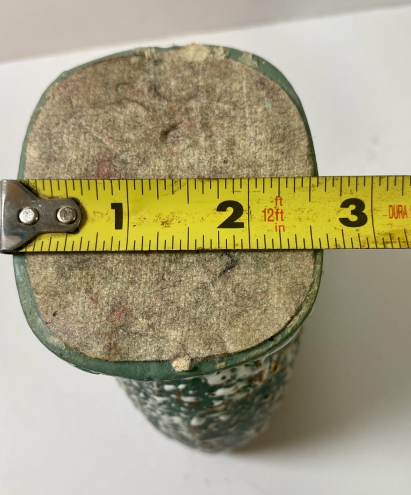 Vtg Savoy Speckle Vase Splatter Art Pottery Green White 24k Gold Planter MCM