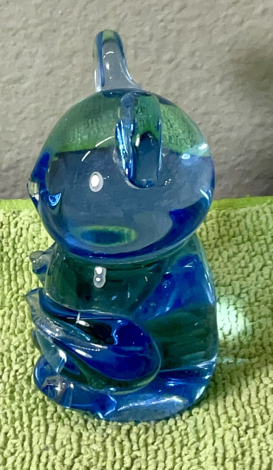 Blue Koala Bear Paperweight Glass United States Commemorative Fine Art Gallery