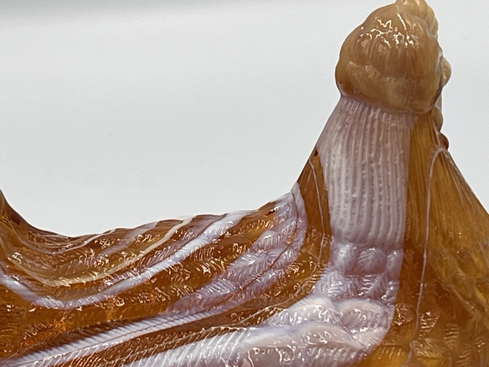 Rosso Westmoreland Carmel & White Slag Art Glass HenOn Nest Vintage !LAST ONE!