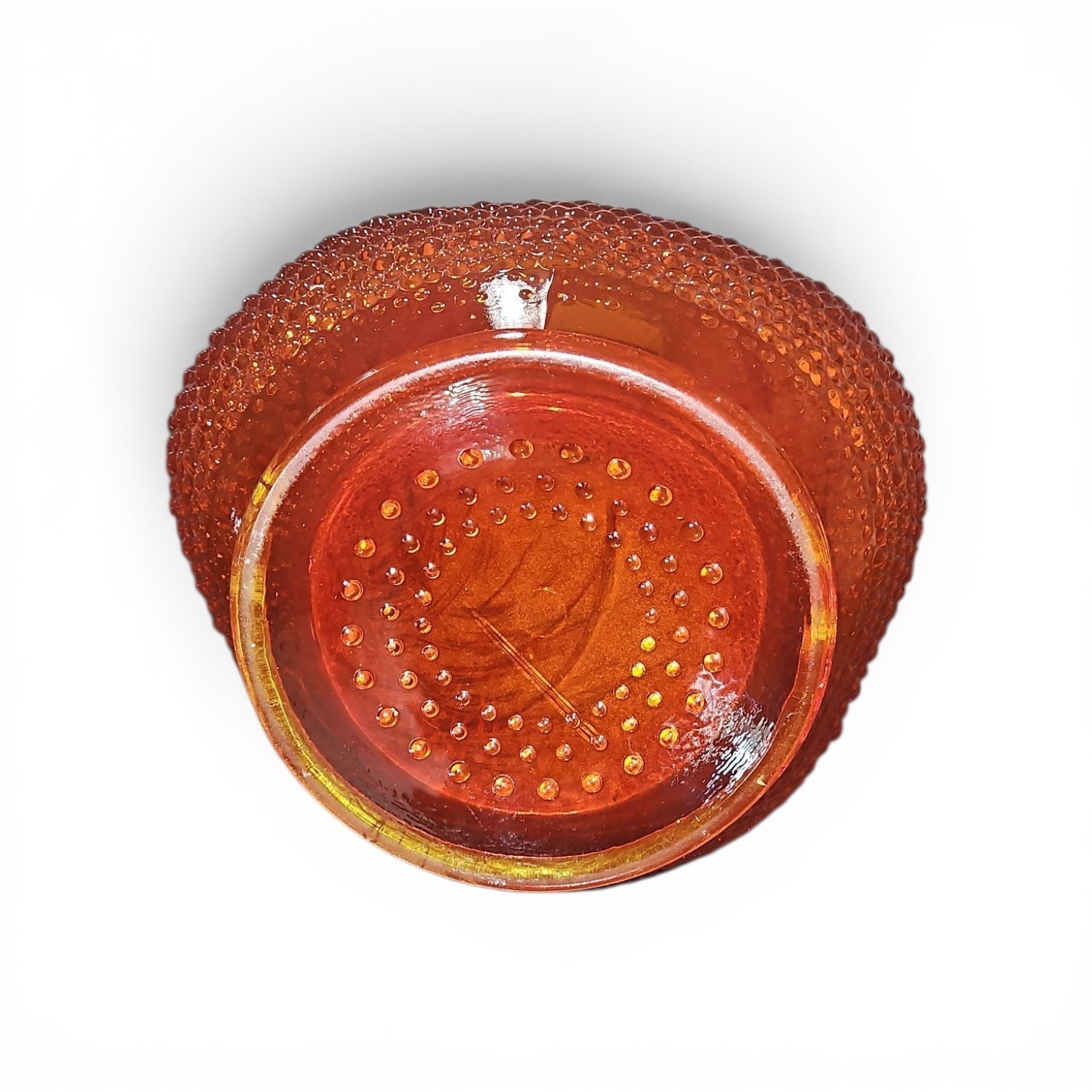 MCM LE Smith Swung Vase 27.5″ Amberina Ribbed Pineapple Nubby Butt Pristine