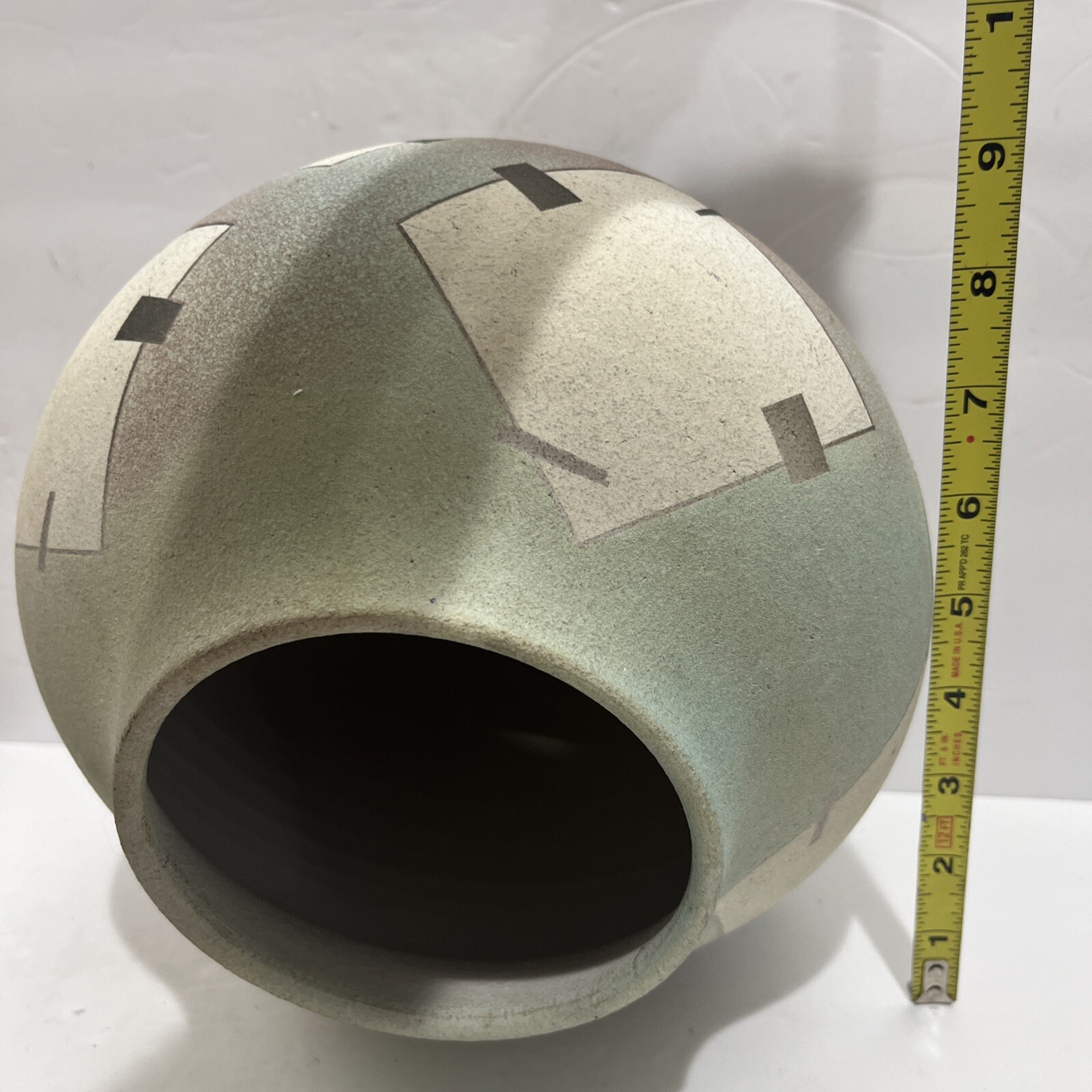 Nicholas Bernard 1987 Raku Pottery Pot Vase Earthenware Southwestern Signed!