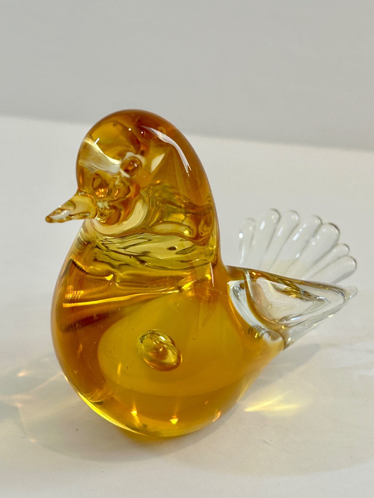 Golden Canary Murano Titan ? Art Glass Hand Blown with Controlled Bubble
