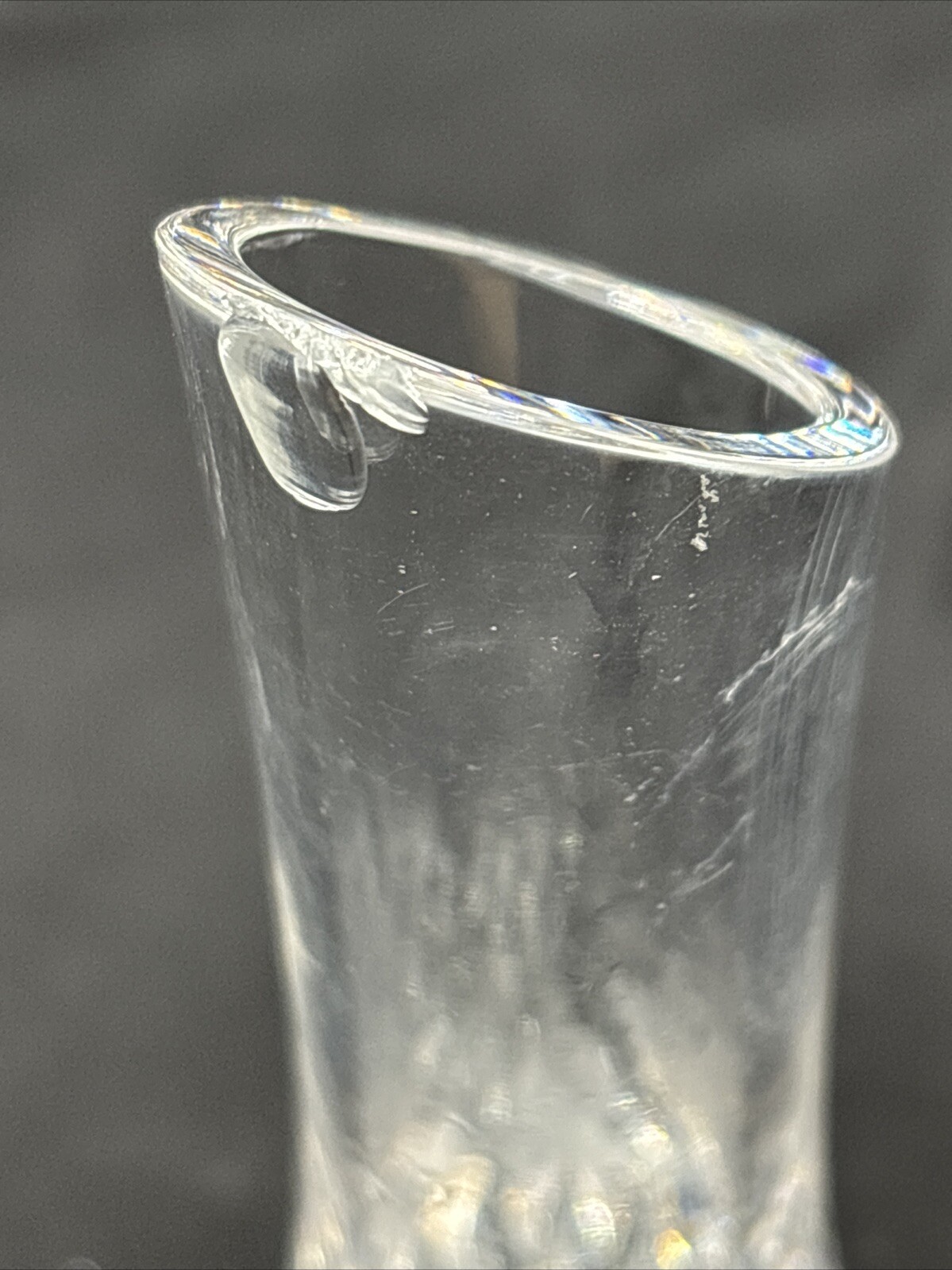 Baccarat 7″ Crystal Annick Bud Flower Vase – Vertical Cuts – France READ