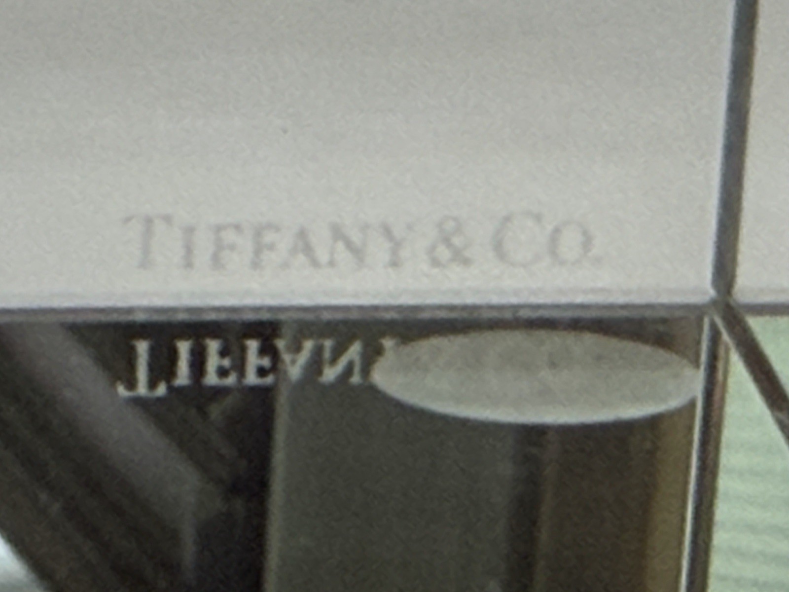 Tiffany & Co. Clear Glass Optic Cube 3-3/8” x 3-3/8” Paperweight Blue Box/Pouch