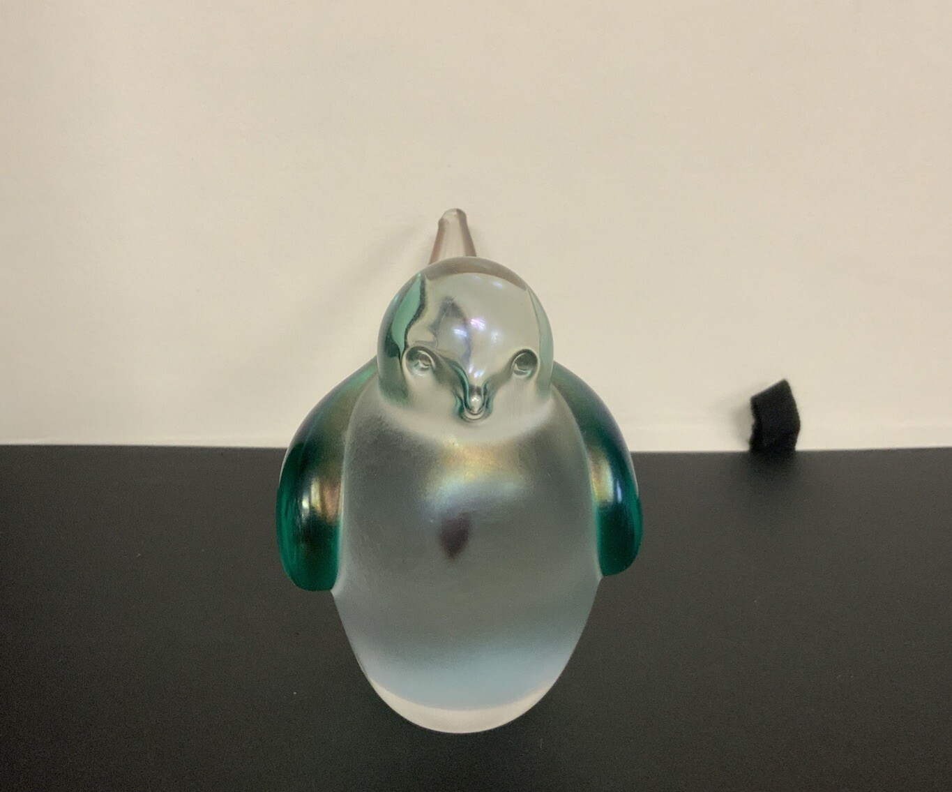 1984 Zellique Studio Art Glass Bird with Heart Joseph Morel