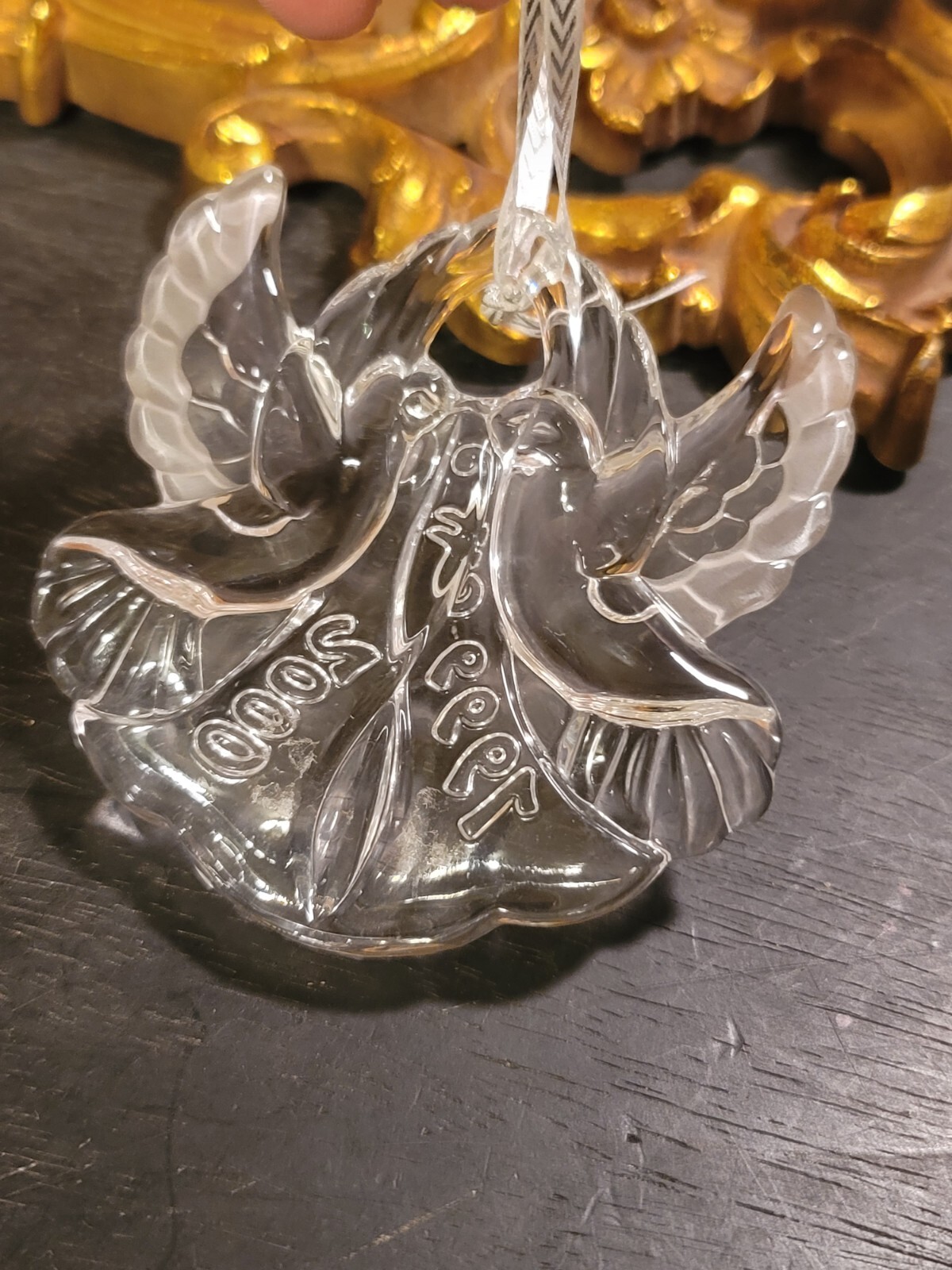Waterford Marquis Doves Of Peace Ornament 1999 2000 Perfect