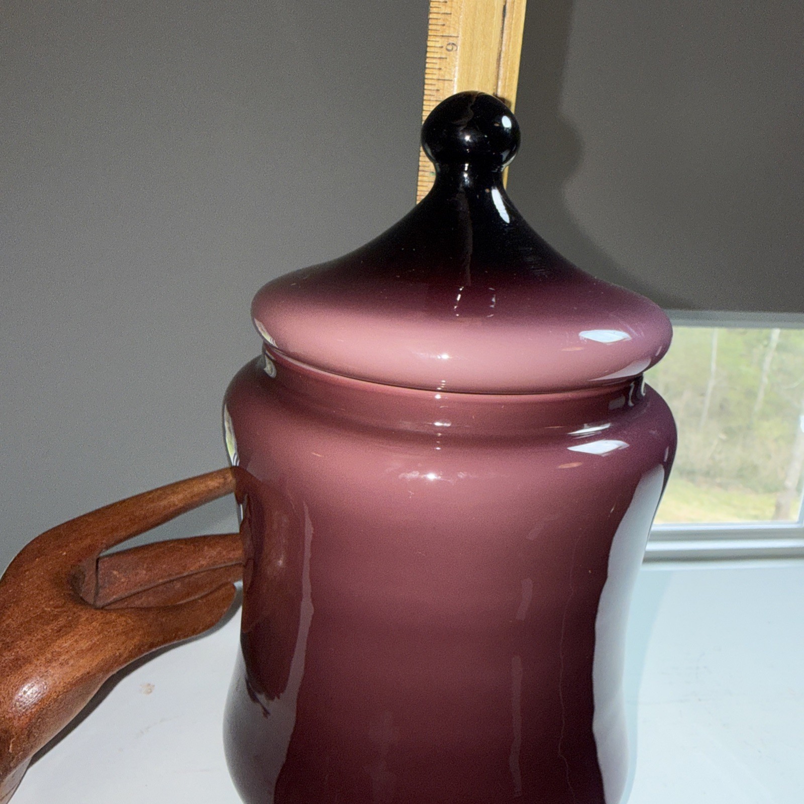 Empoli Glass MCM Italian Covered 8″ Apothecary Jar Amethyst I’M GORGEOUS