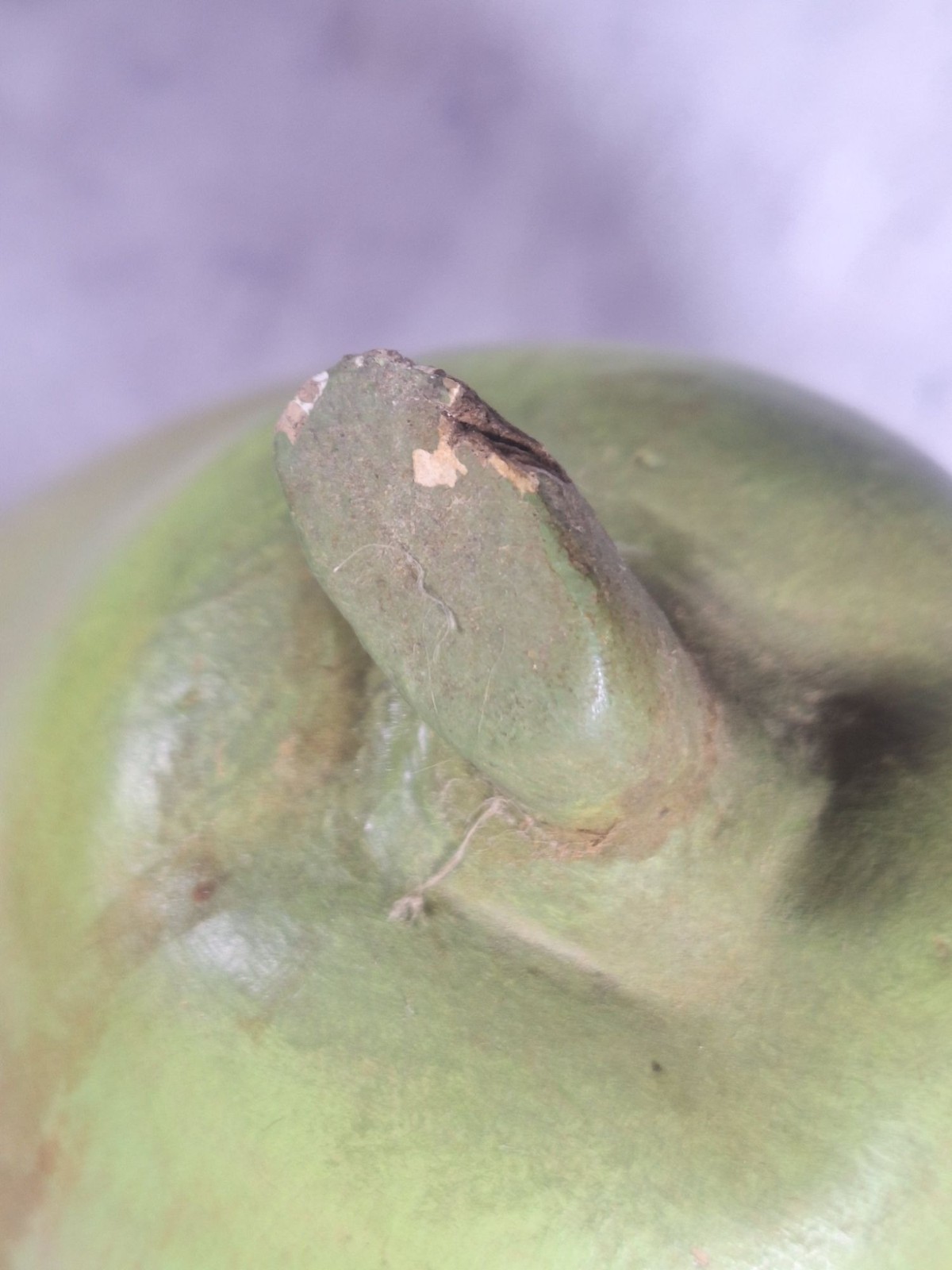 Vintage Large Green Handcrafted Pear Figurine 11″ Decorative Mexican Pottery