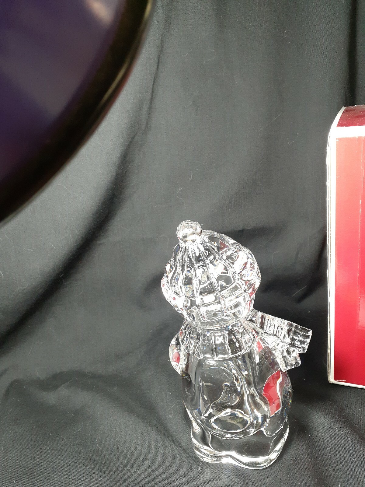 MIKASA Snowman With Violin Frosty’s Choir Figurine Clear Crystal 6″ Decoration