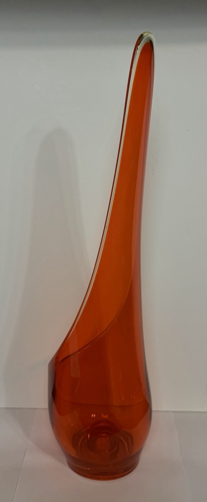 Viking Glass Persimmon Orange Taperglow Candle Holder Epic Series 16.5″ MCM