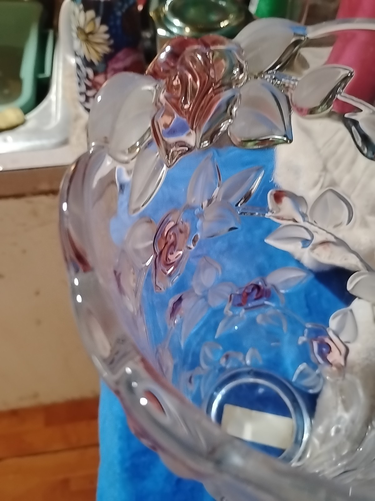 Mikasa Bella Rosa Pink Frost Crystal Vase 9.5″ Germany