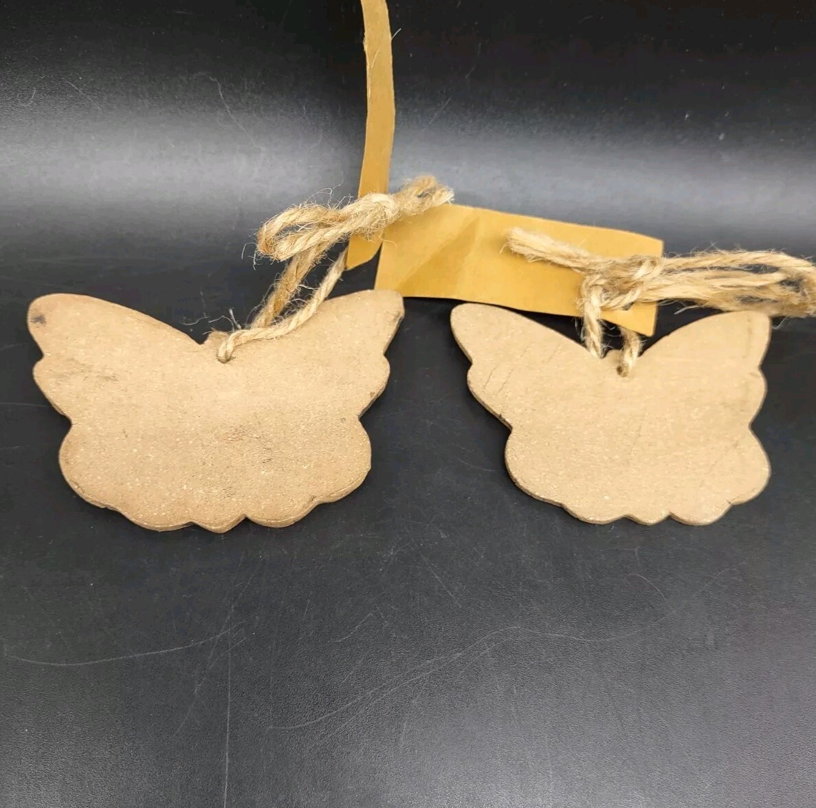 Clay Pottery Christmas Ornaments – CAROL WEISS Hand Crafted 3″ Butterflies