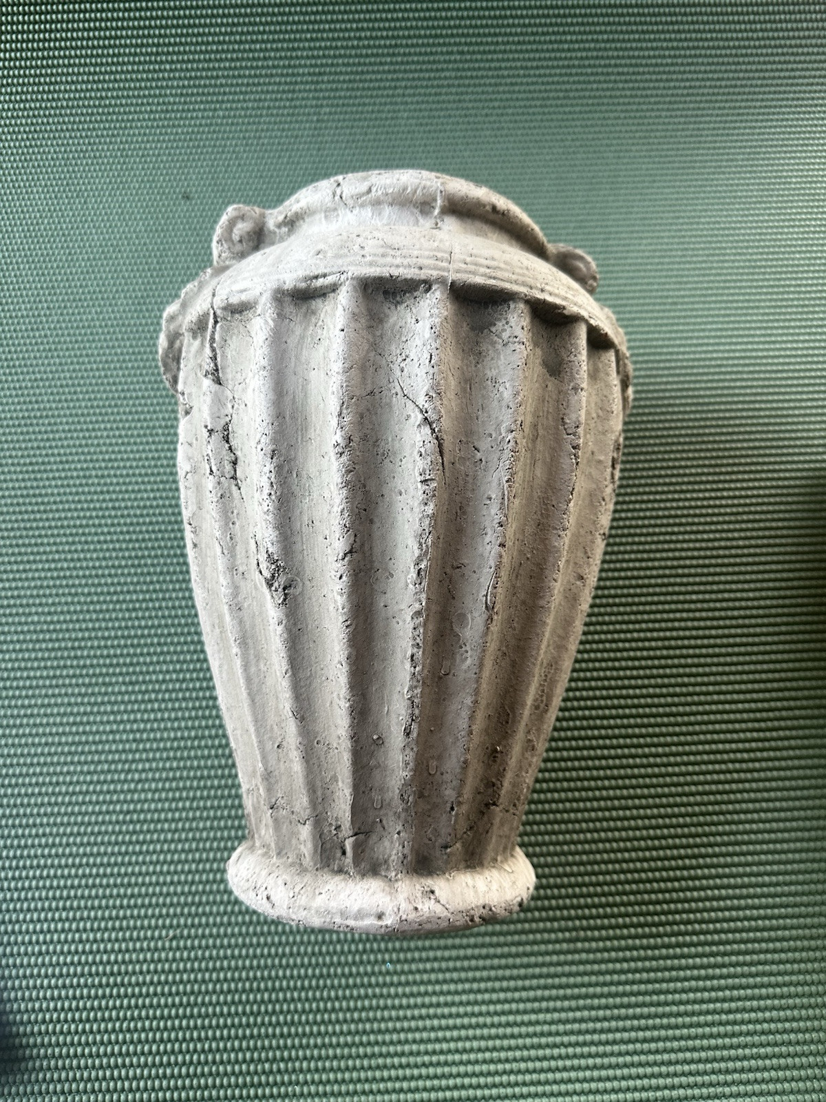 Heavy Cream “Grecian” Urn Vase 11.5×8.25” 7lb 5oz