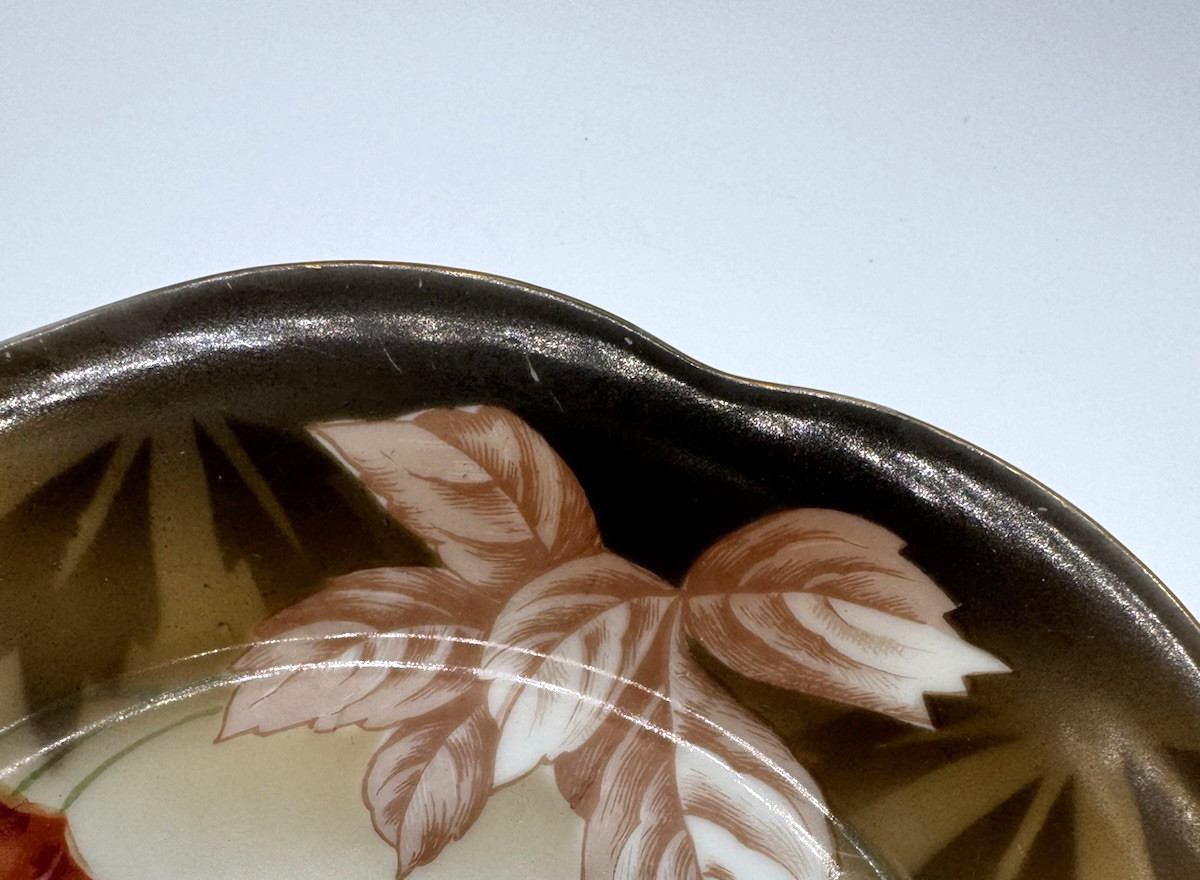 Antique RS Germany Reinhold Schlegelmilch Hand Painted Floral Gilt Plate Tray