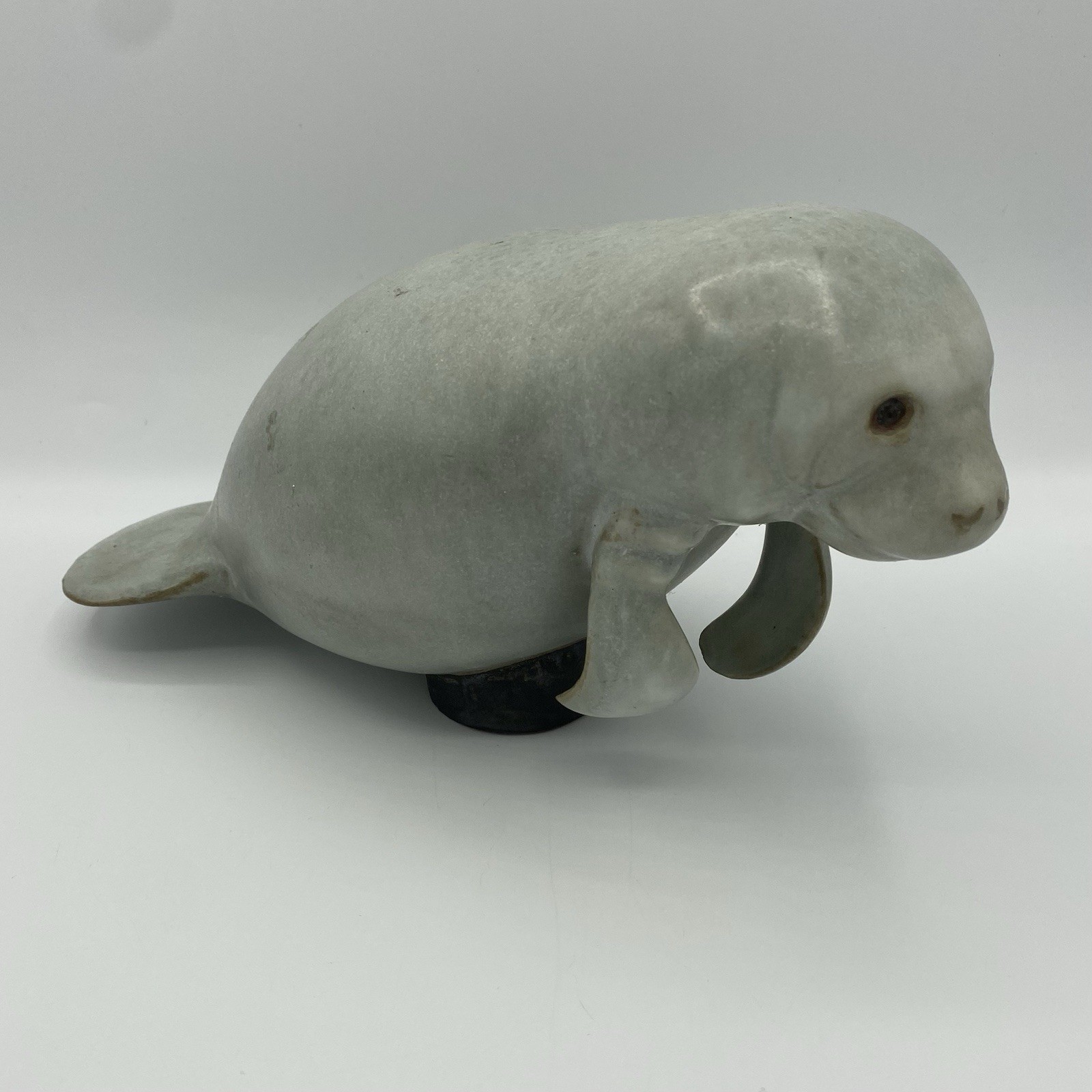 Andersen Studio Boothbay Pottery Manatee Sculpture Vintage 1988 10 In Tiny Spots
