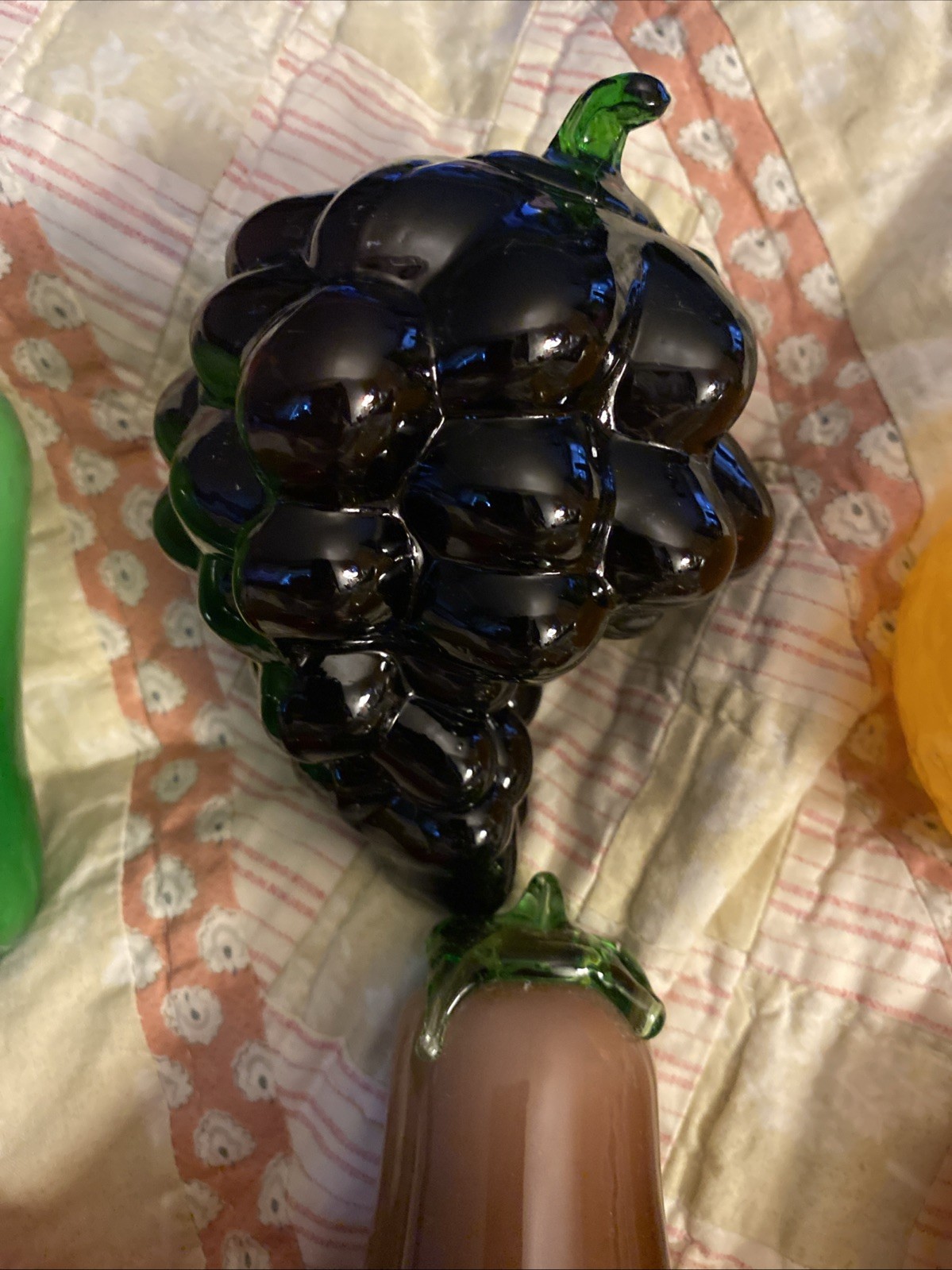 Murano Blown Glass Orange vegetables & Fruit Lot Of 8