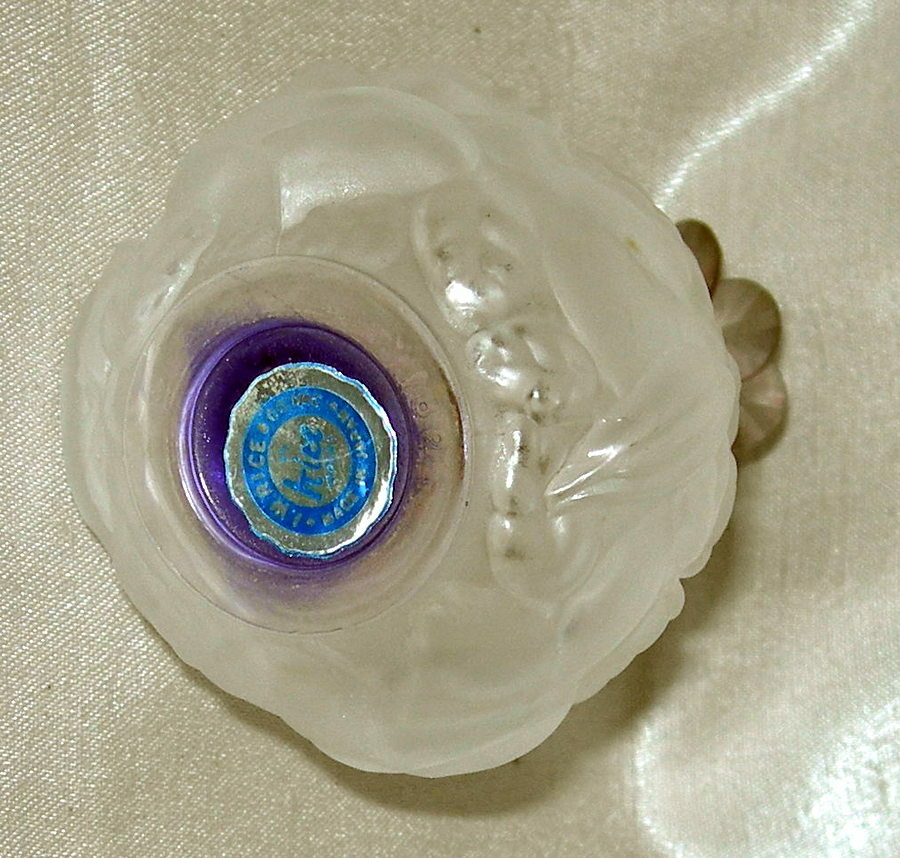 Vintage Irice Atomizer Lilac JEWEL TOP Glass Perfume Bottle Irving Rice NYC
