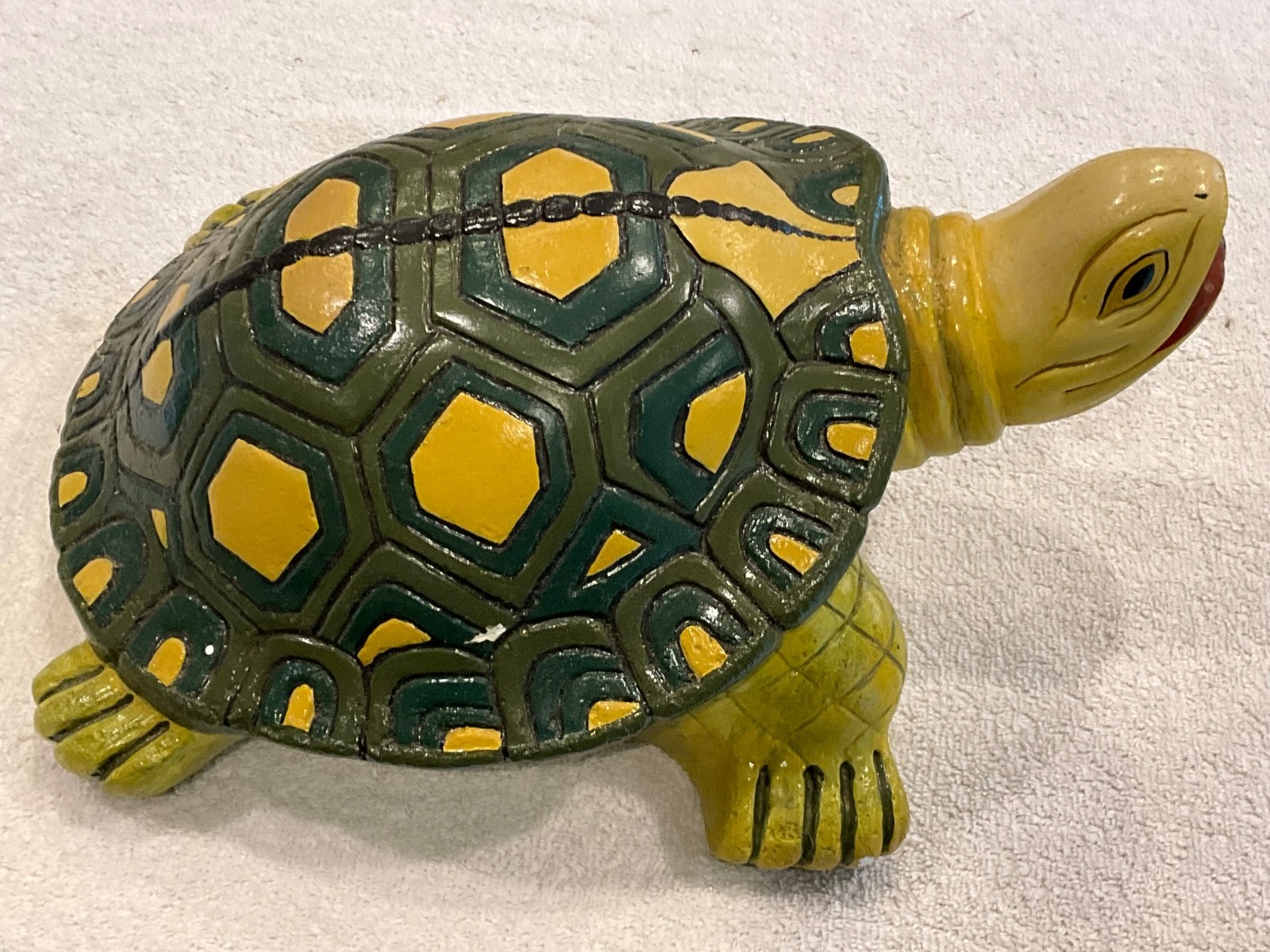Vintage Brush-McCoy Pottery LARGE 15″ Turtle Figure / Garden Ornament MCM