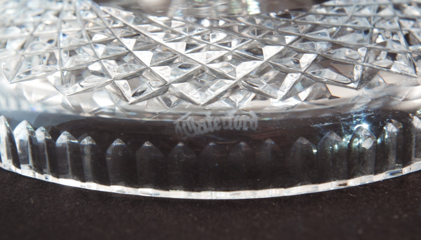 Pair of Vintage 7-1/2″ Waterford Crystal ALANA Pattern Candle Stick / Holder