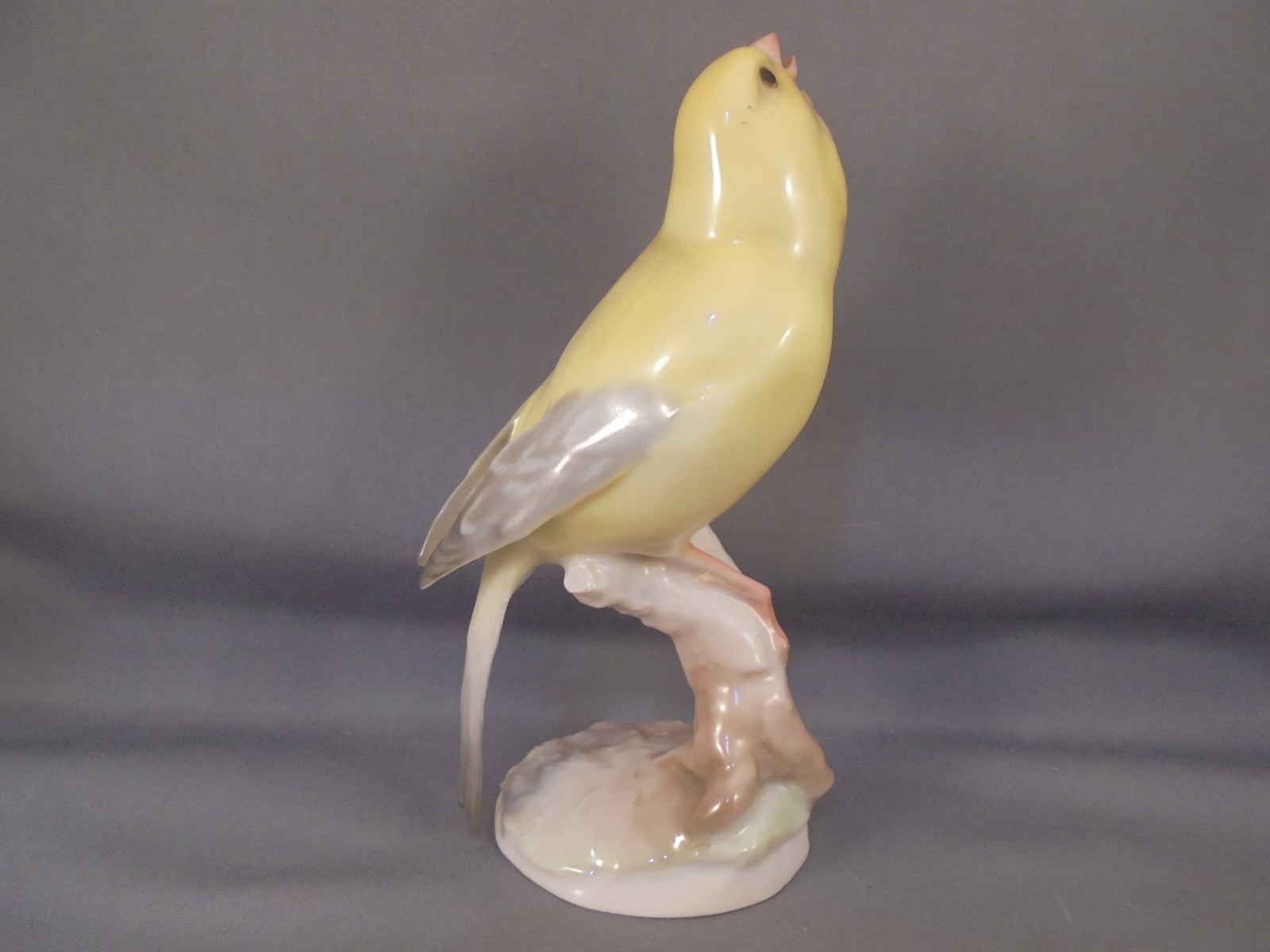Vintage Hutschenreuther Porcelain Carl Werner Canary on Branch Bird Figure 2403