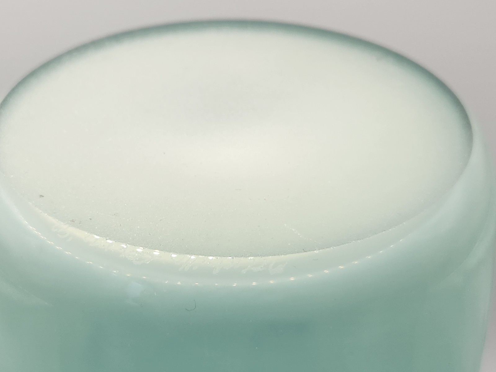 Signed Studio Art Glass Vase Teal Frosted Abstract Geometric Postmodern 10″ 1992