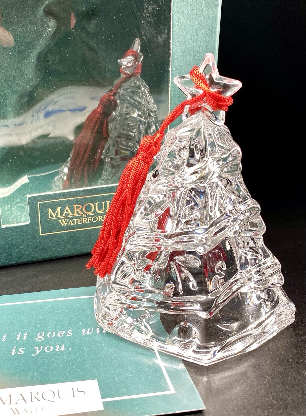 Waterford Marquis Christmas Tree Bell 4th in Series with Box Made Germany 2003