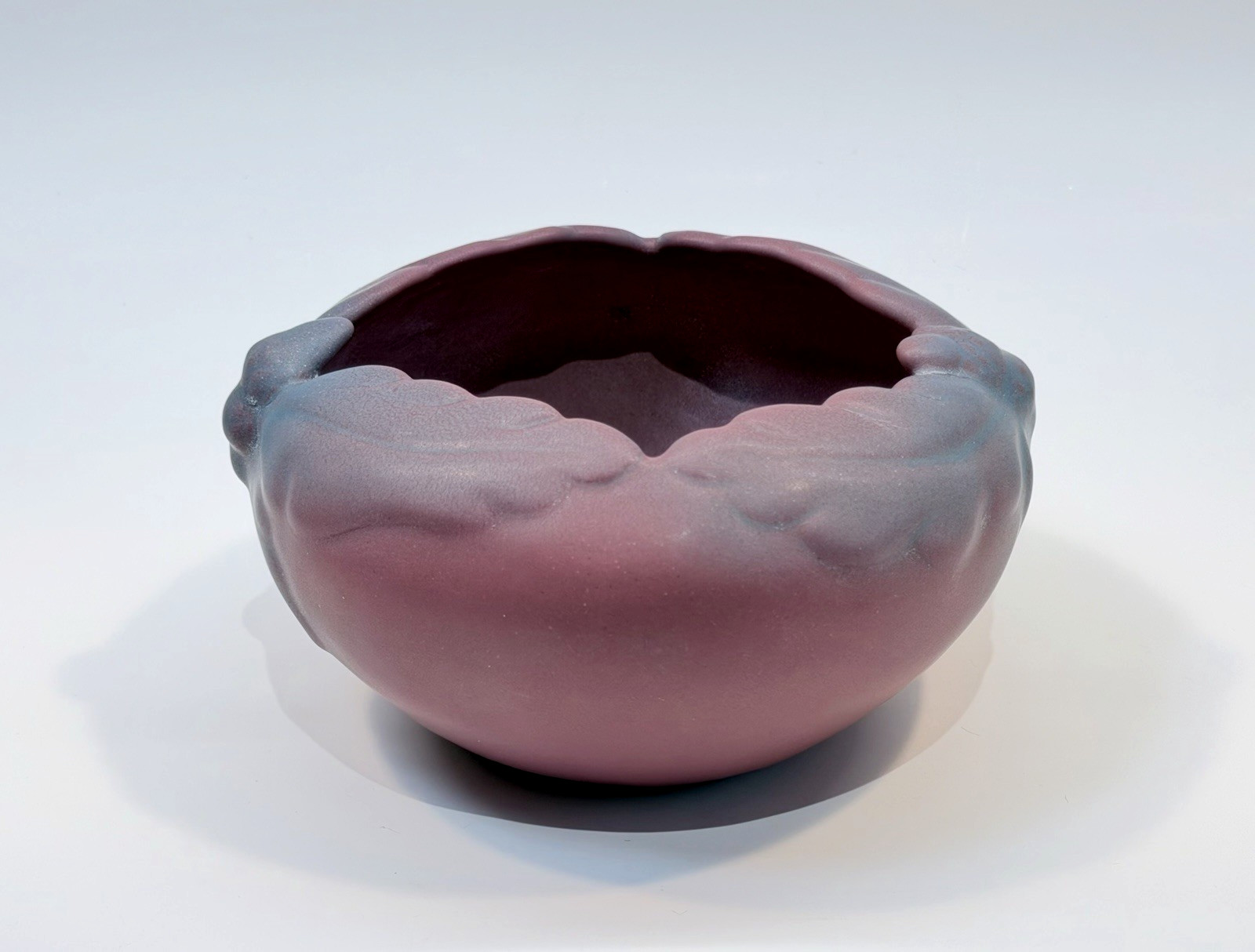 Van Briggle Art Pottery Mulberry/Persian Rose Oak Leaf & Acorns Bowl
