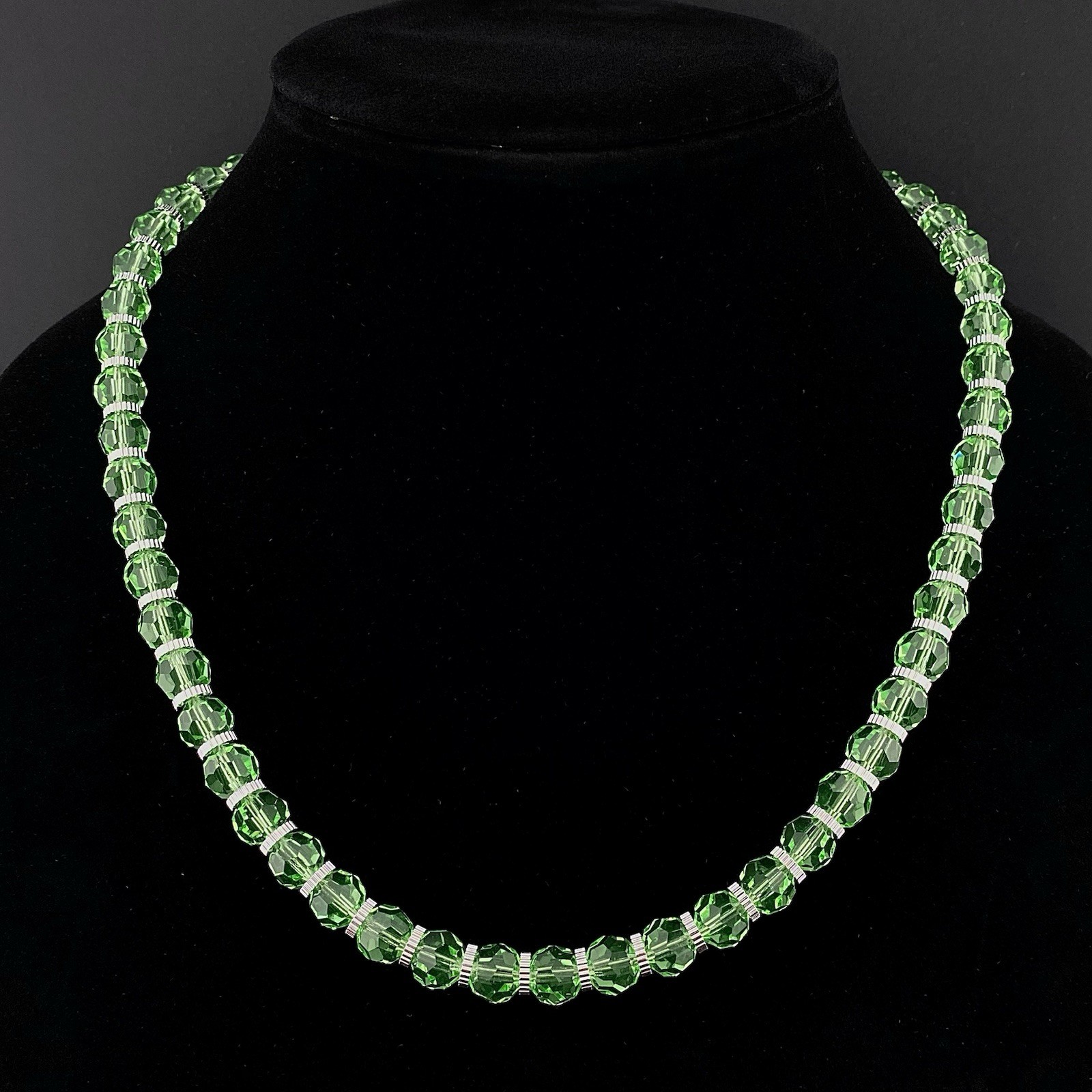 Uranium Crystal Necklace High End Luxury Green Glass Professionally Made In USA