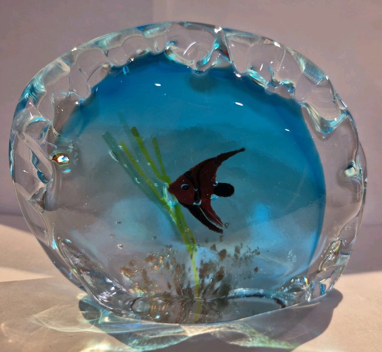Vintage Murano Glass Fish Aquarium