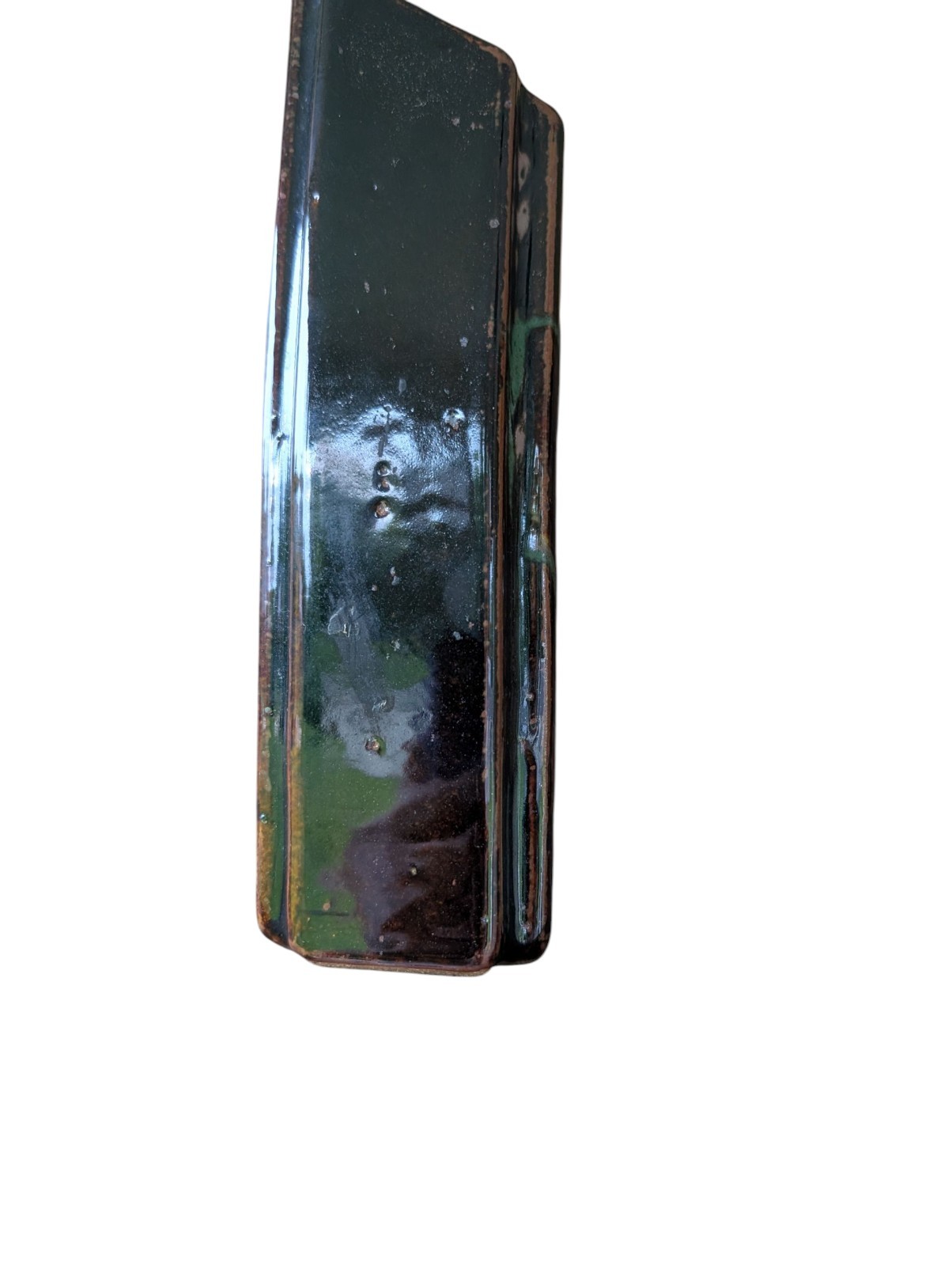 Robin Cage Studio Art Pottery Vase Richmond VA Slab Built Brutalist Signed 8.5″