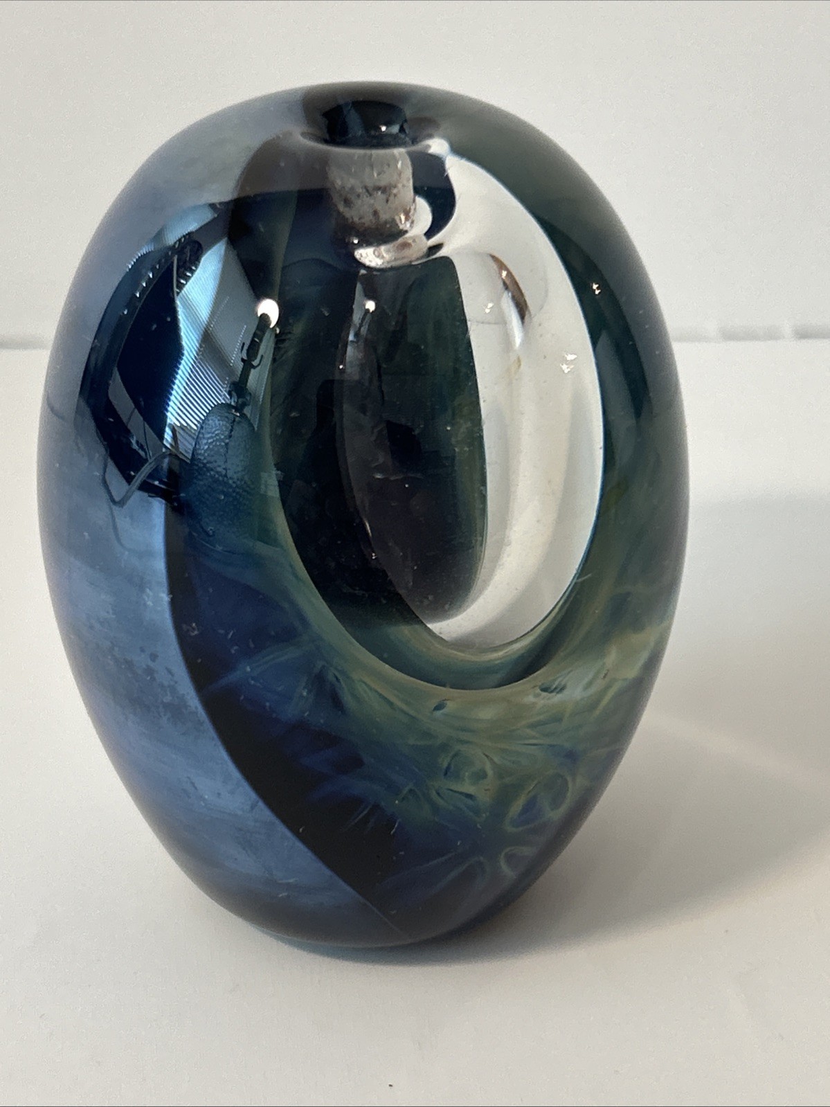 Vintage Joseph Morel Zellique Studio Perfume Bottle paperweight 1983 Art Glass