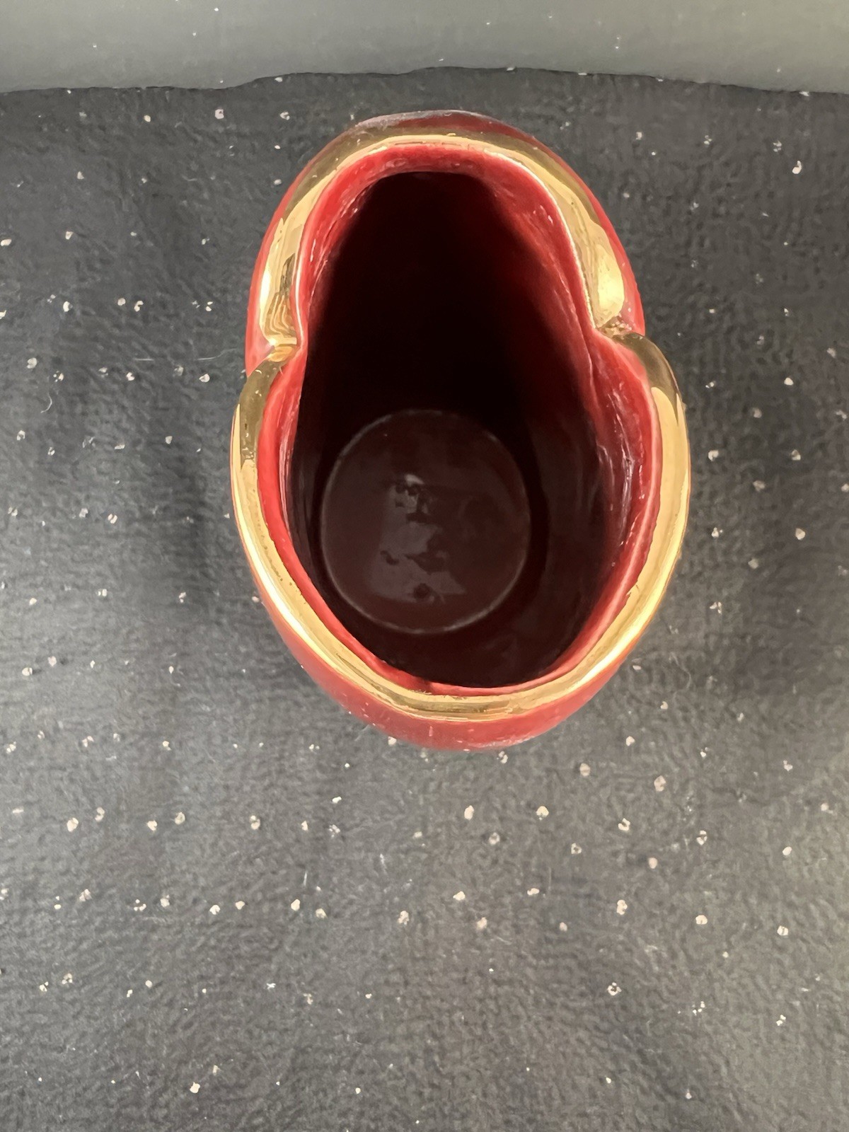 Vintage Royal Haeger Mini Drape Pocket Bud Vase Red Art Deco Postmodern 4.5″