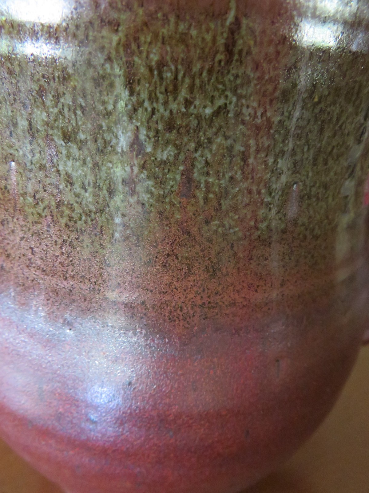 Handmade ceramic pitcher or vase rustic red browns with handle spout 5″x7 1/2″
