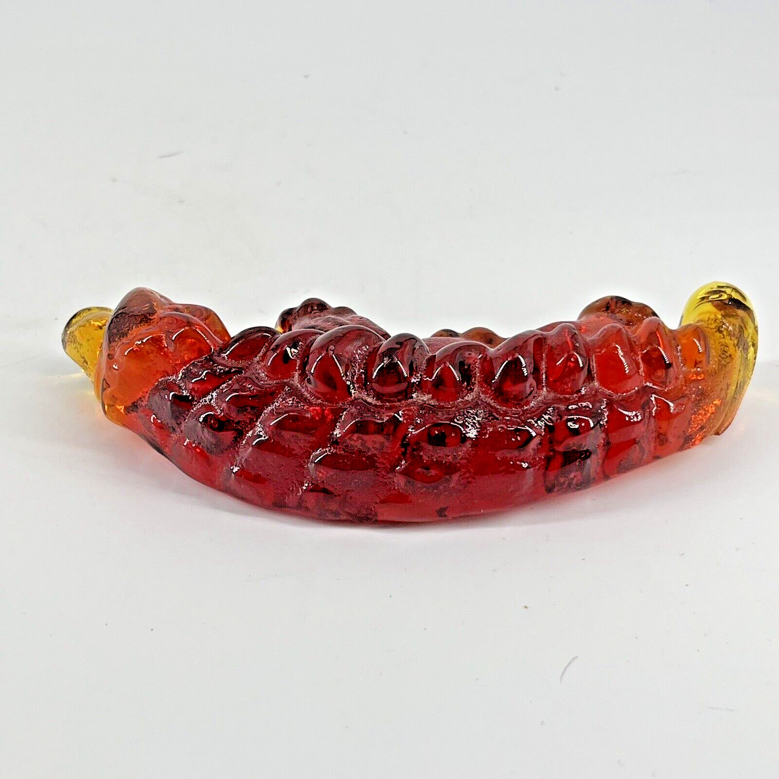 Handblown Art Glass Alligator Figurine Terra Studios Bluebird of Happiness Amber