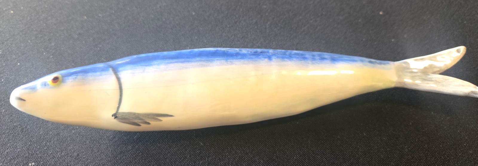 Vintage Ceramic Sardine Fish Jay Willfred For Andrea By Sadek 8″ Knife Rest EUC