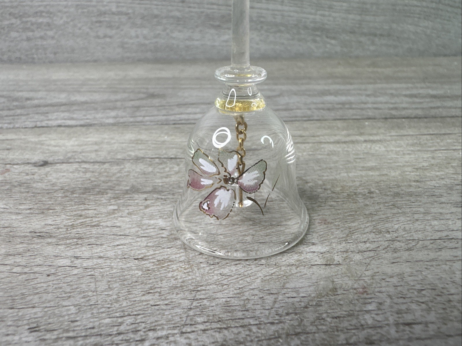 Unbranded Hand-Blown Floral Painted 4” Glass Bell