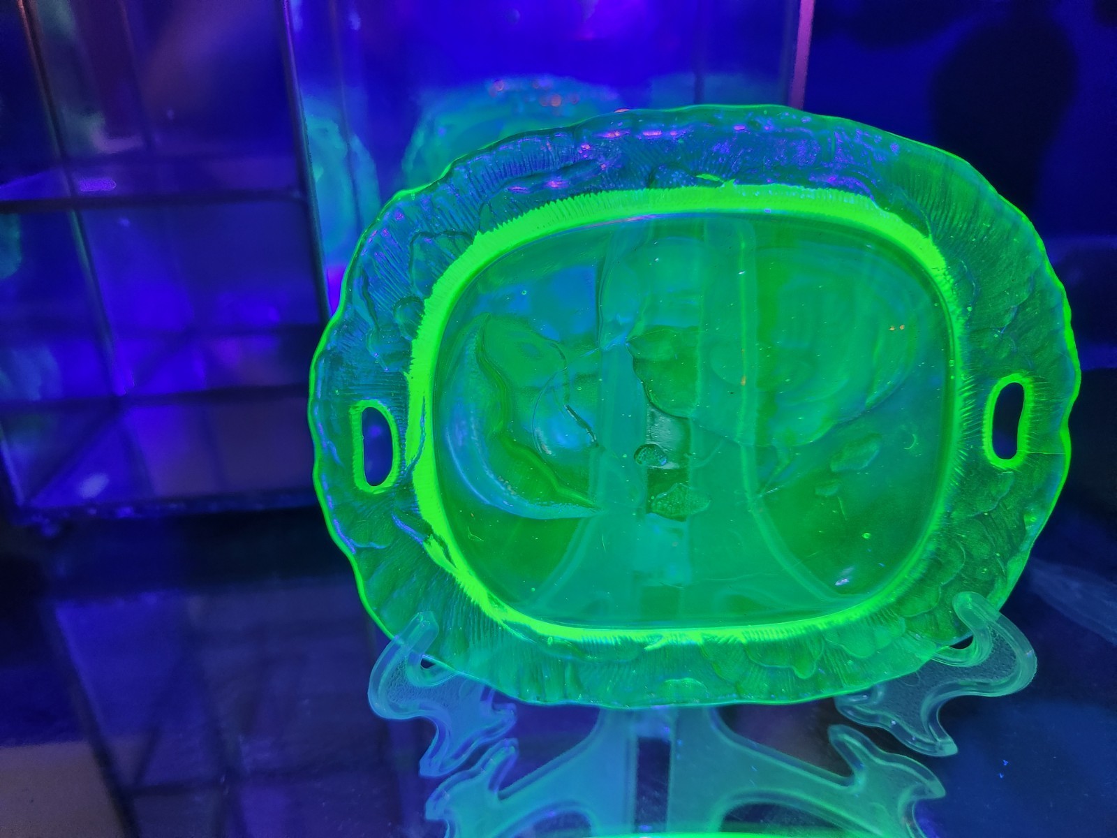 1950s Degenhart Green Uranium “Chick” Pin Dish UV Reactive